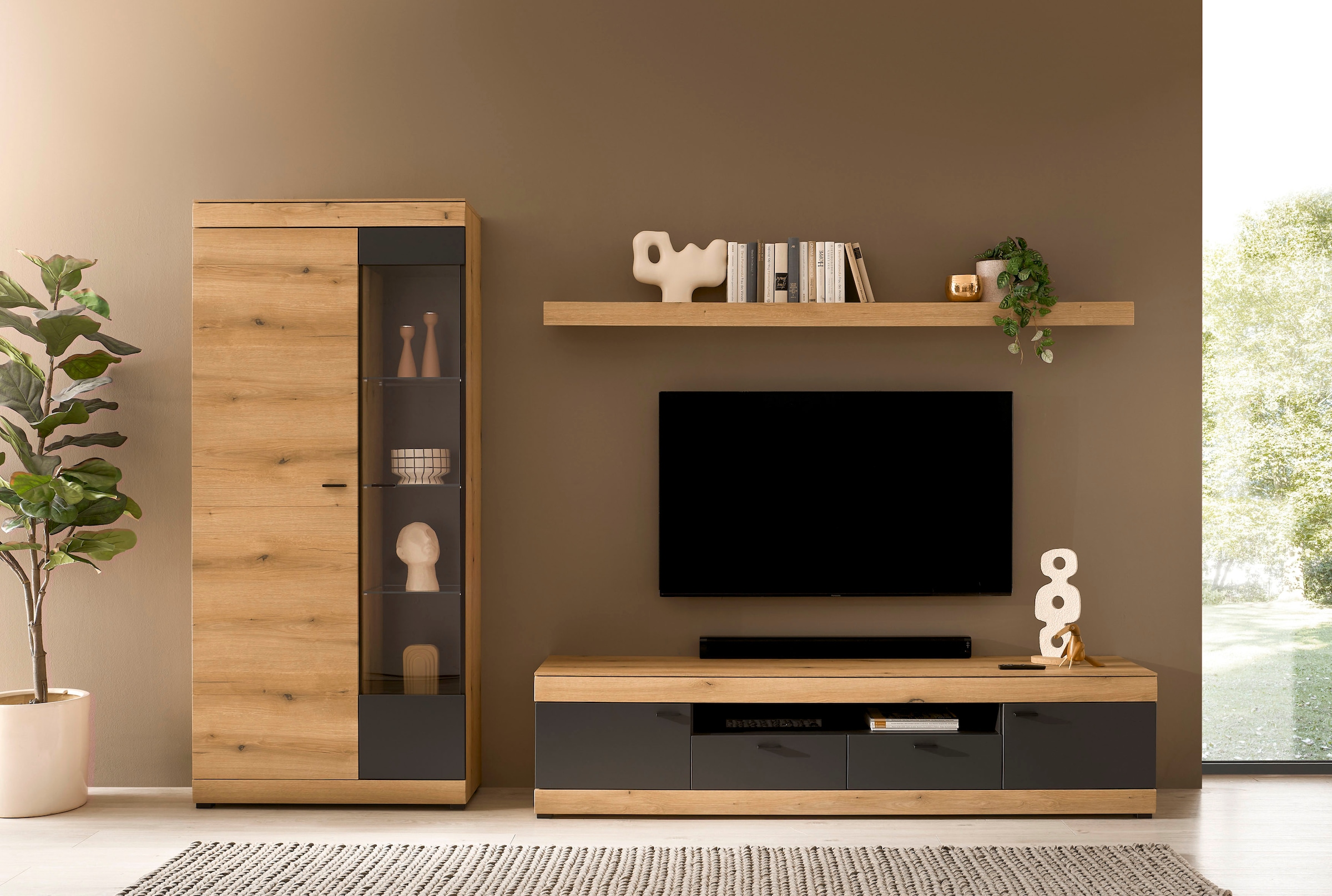 Home affaire Wohnwand »Soleto, zeitlose Anbauwand, Komplettset im modernen Stil« Komplett-Set, 3 Stk. tlg.