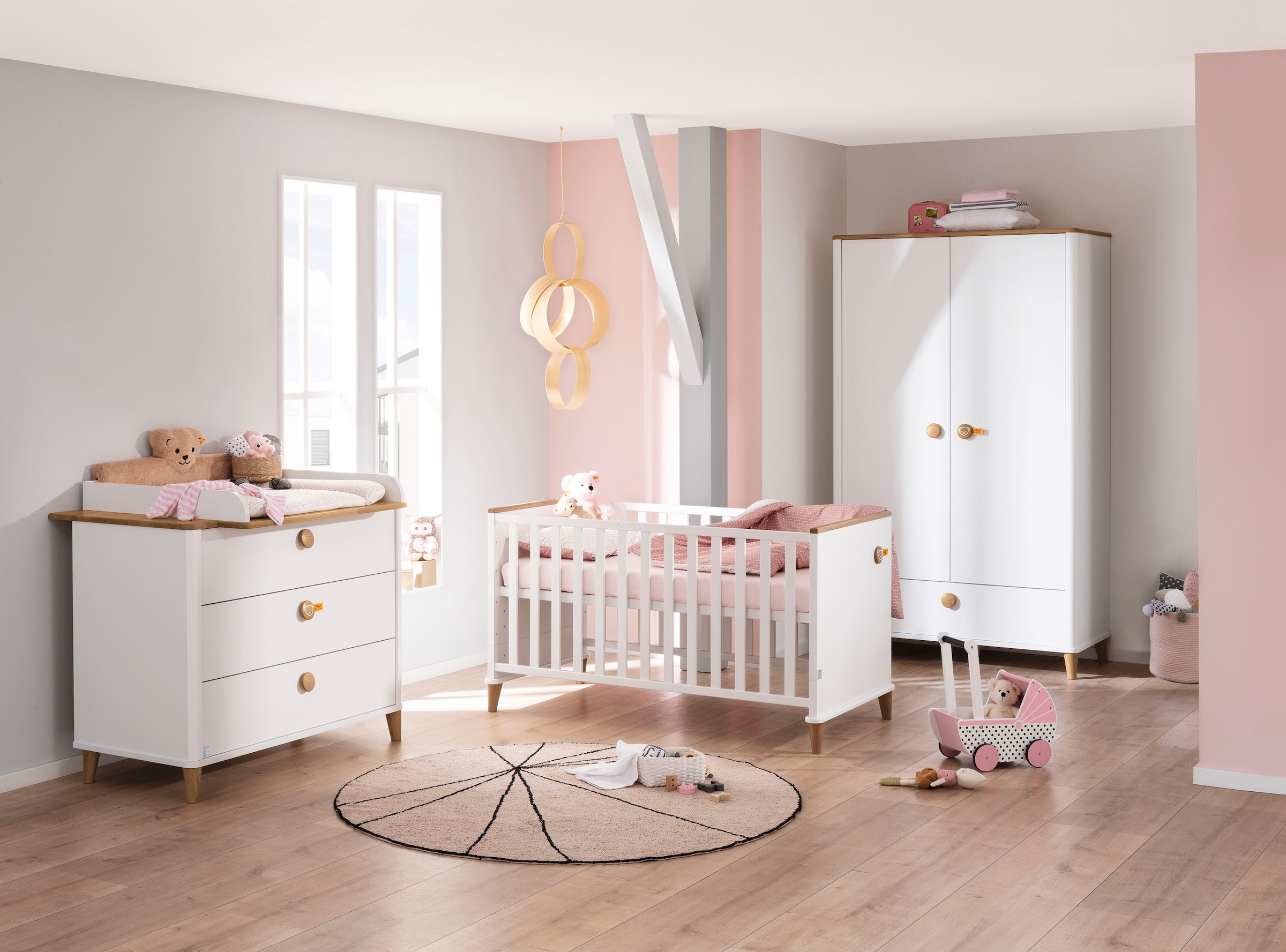 PAIDI Babymöbel-Set ""Lotte & Fynn"" Babybett, Wickelaufsatz und Wickelkomm günstig online kaufen