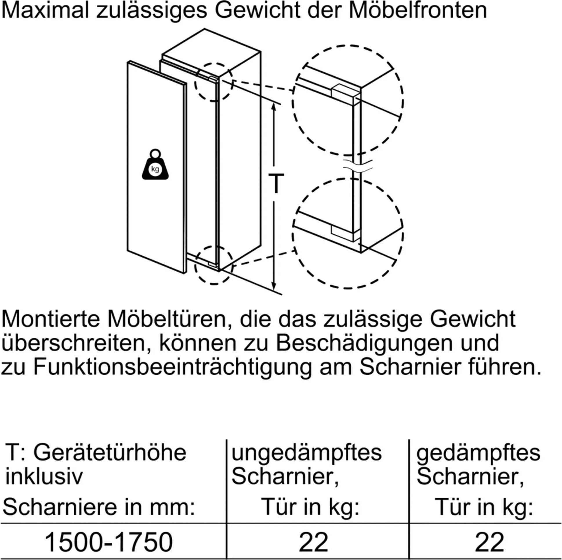 NEFF Einbaukühlschrank »KI1812FF0«, KI1812FF0, 177,2 cm hoch, 54,1 cm breit  | BAUR