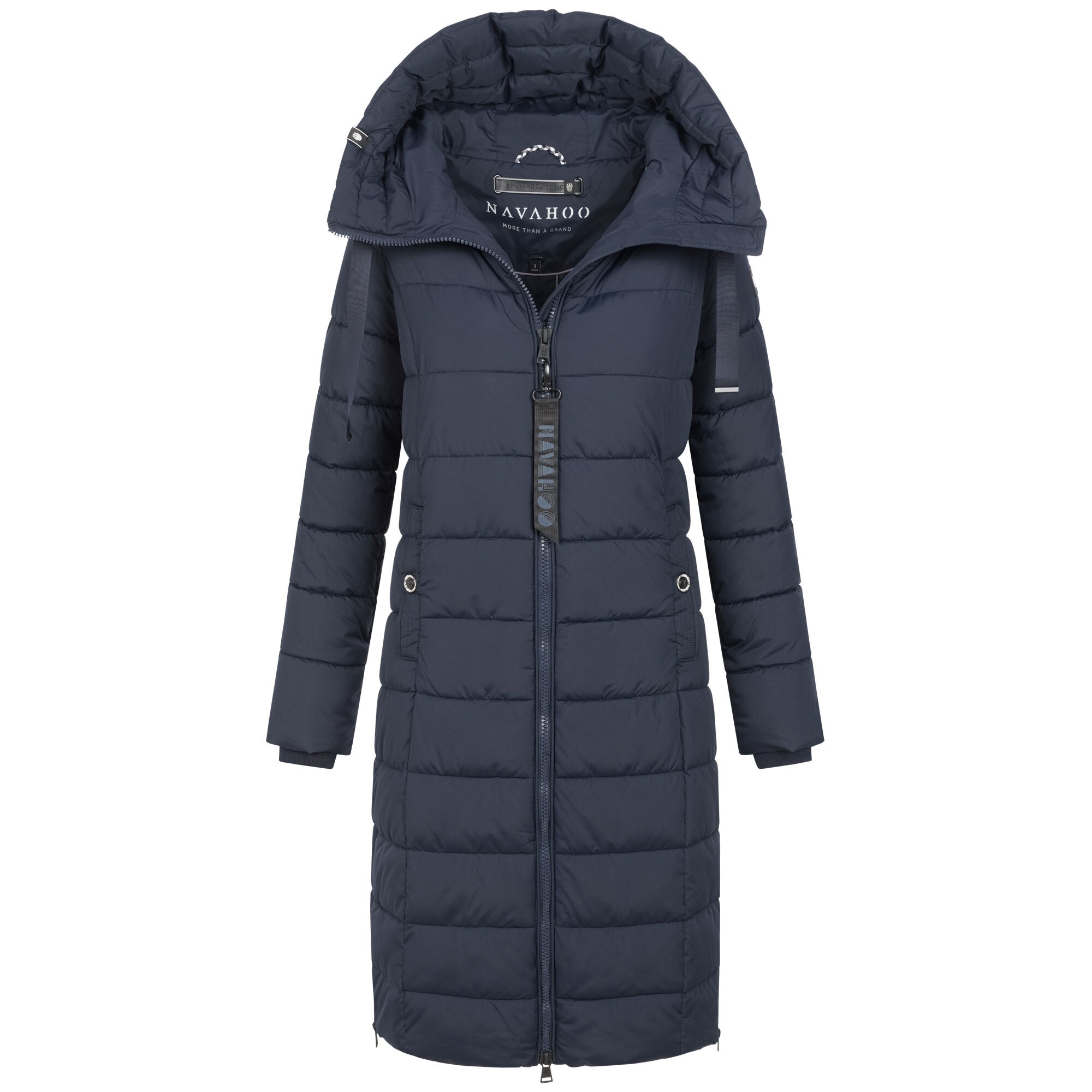 Navahoo Winterjacke "Mondmaedchen" Extra Langer Schnitt Mit Seitlichen Belüftungsöffnungen