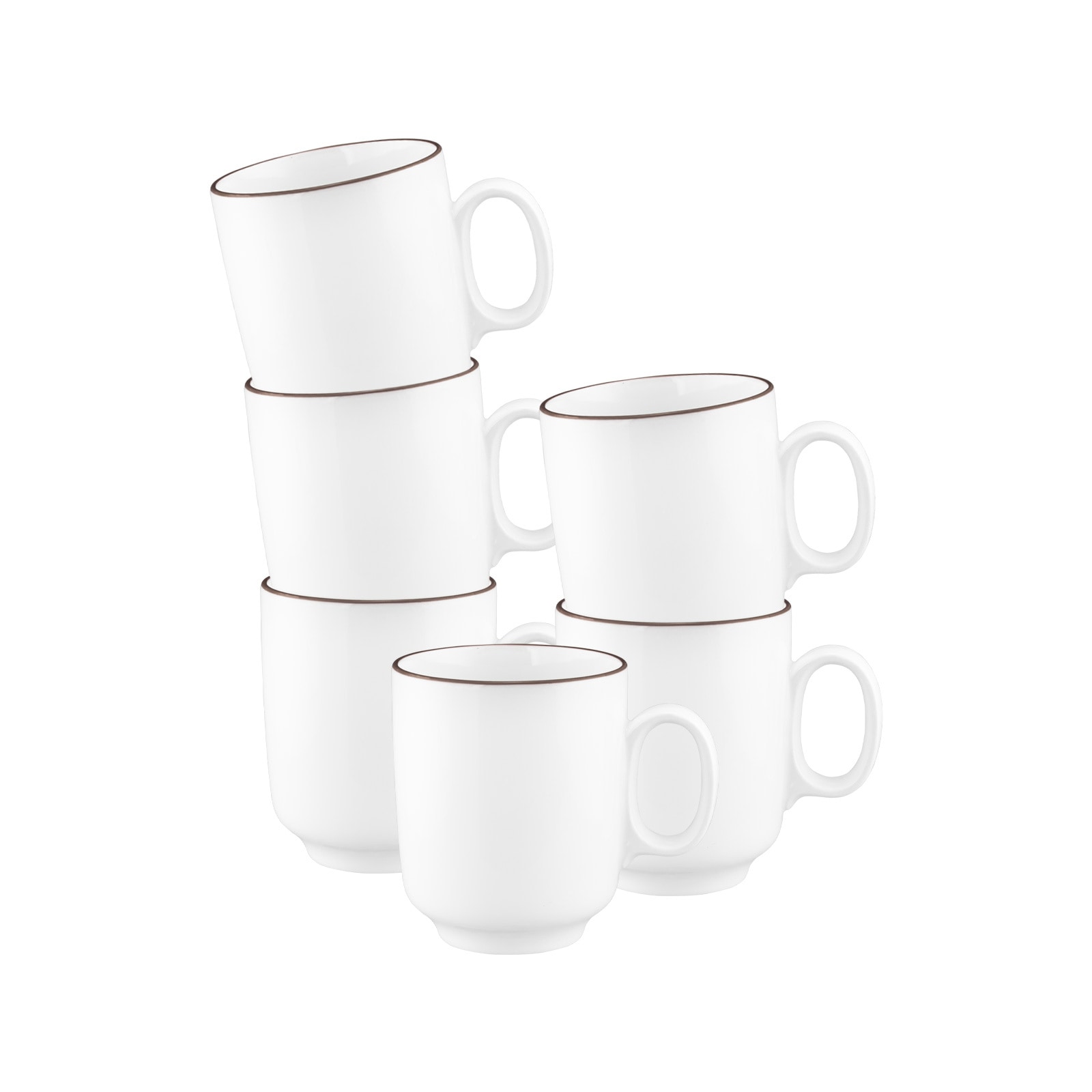 Seltmann Weiden Becher »Becher mit Henkel Sento Home Pure Lines 400 ml 6er Set« Spülmaschinengeeignet, Mikrowellengeeignet, Ofenfest, Salamandergeeignet, Kühlschrankgeeignet, Gefrierschrankgeeignet