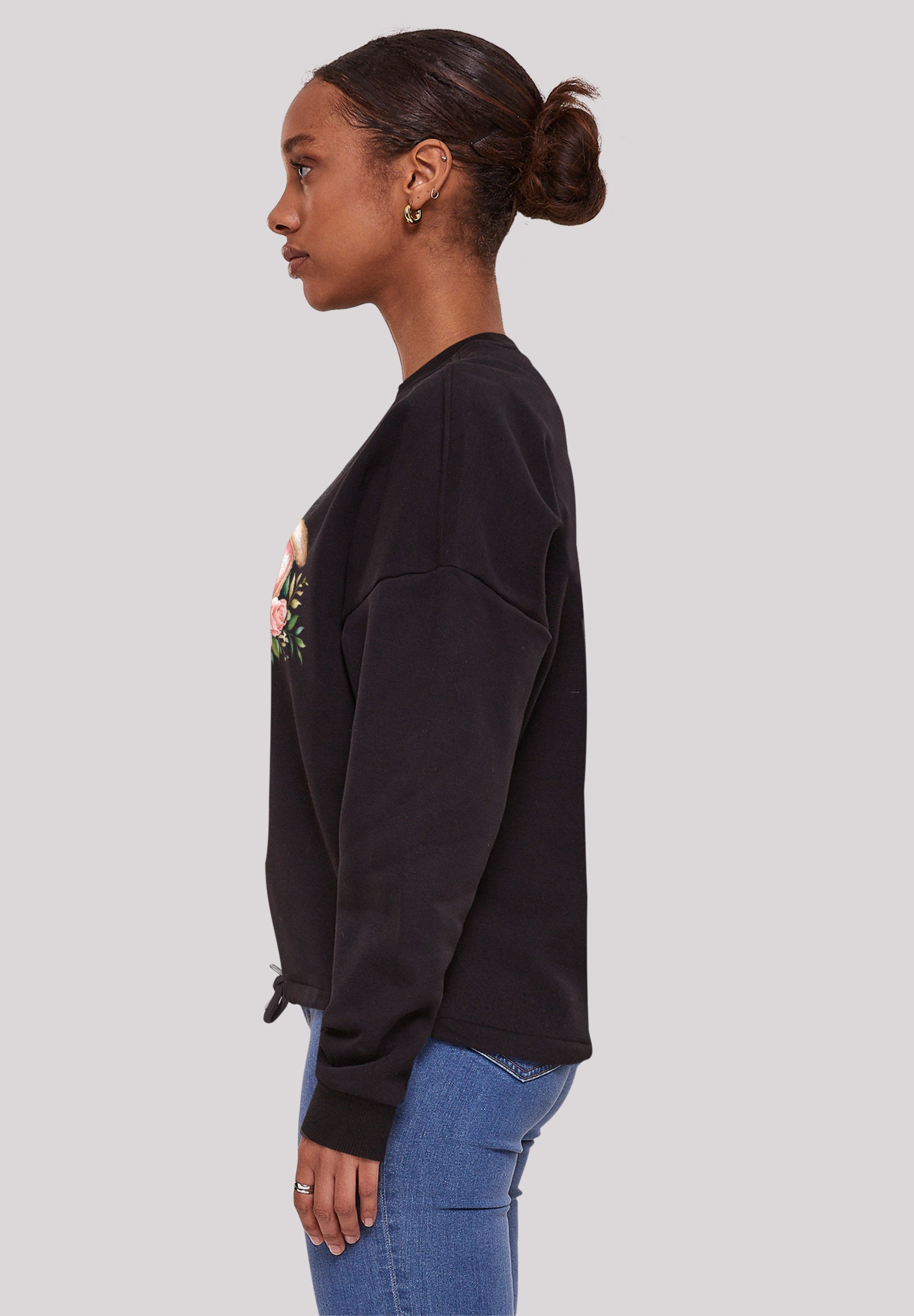 F4NT4STIC Sweatshirt »Blumen Osterhasen Ohren Dekor«, Premium Qualität