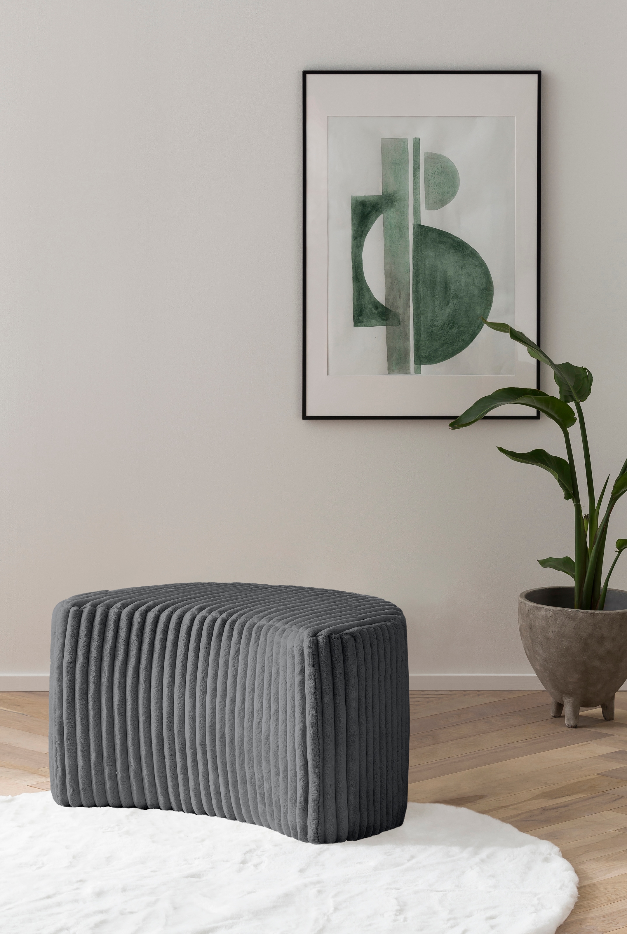 Home affaire Hocker »MAISIE Cord, passende Ergänzung Drehsessel« in 3 Farben