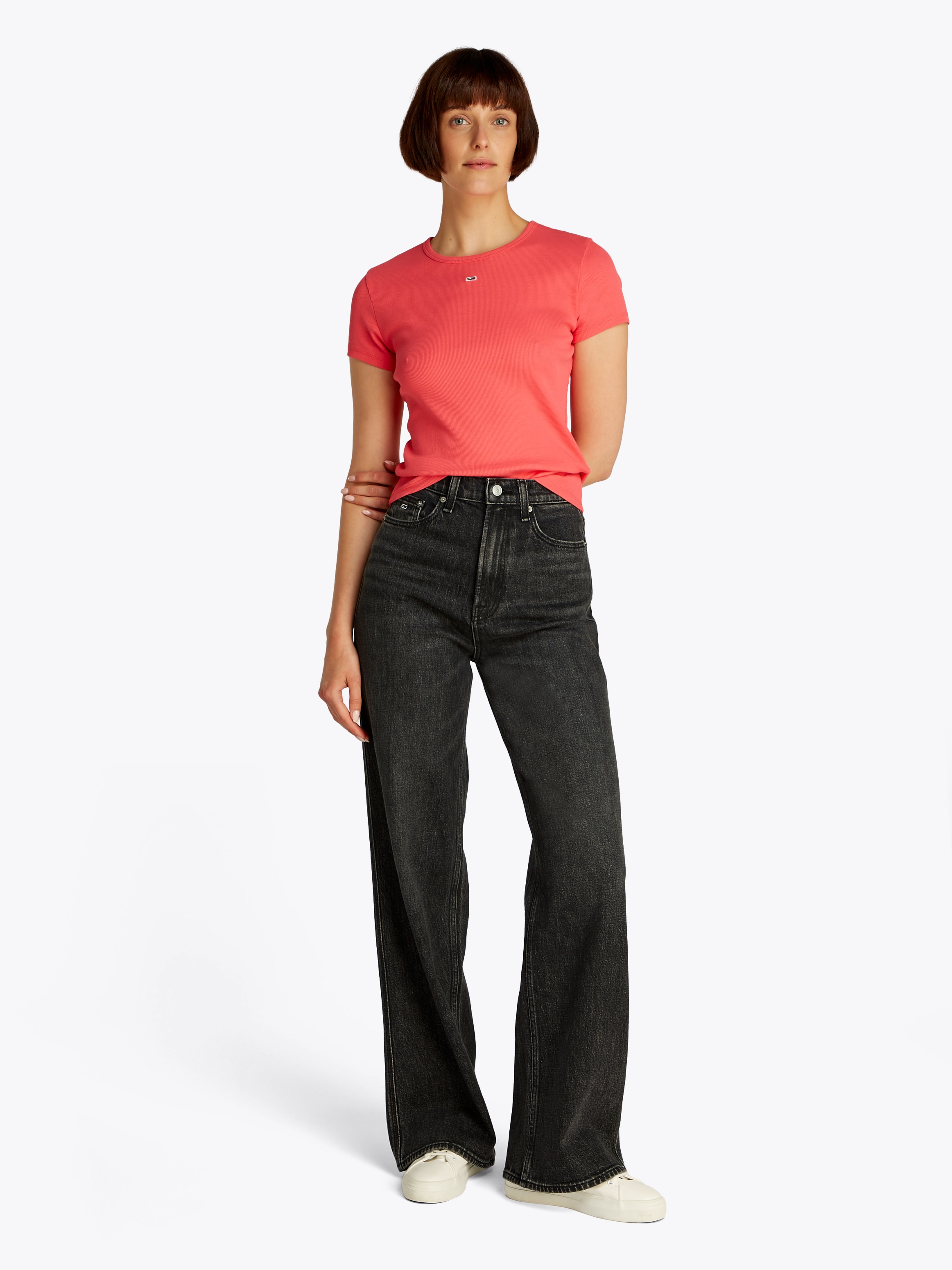 Tommy Jeans Weite Jeans »Claire High Rise«, mit Logo-Badge