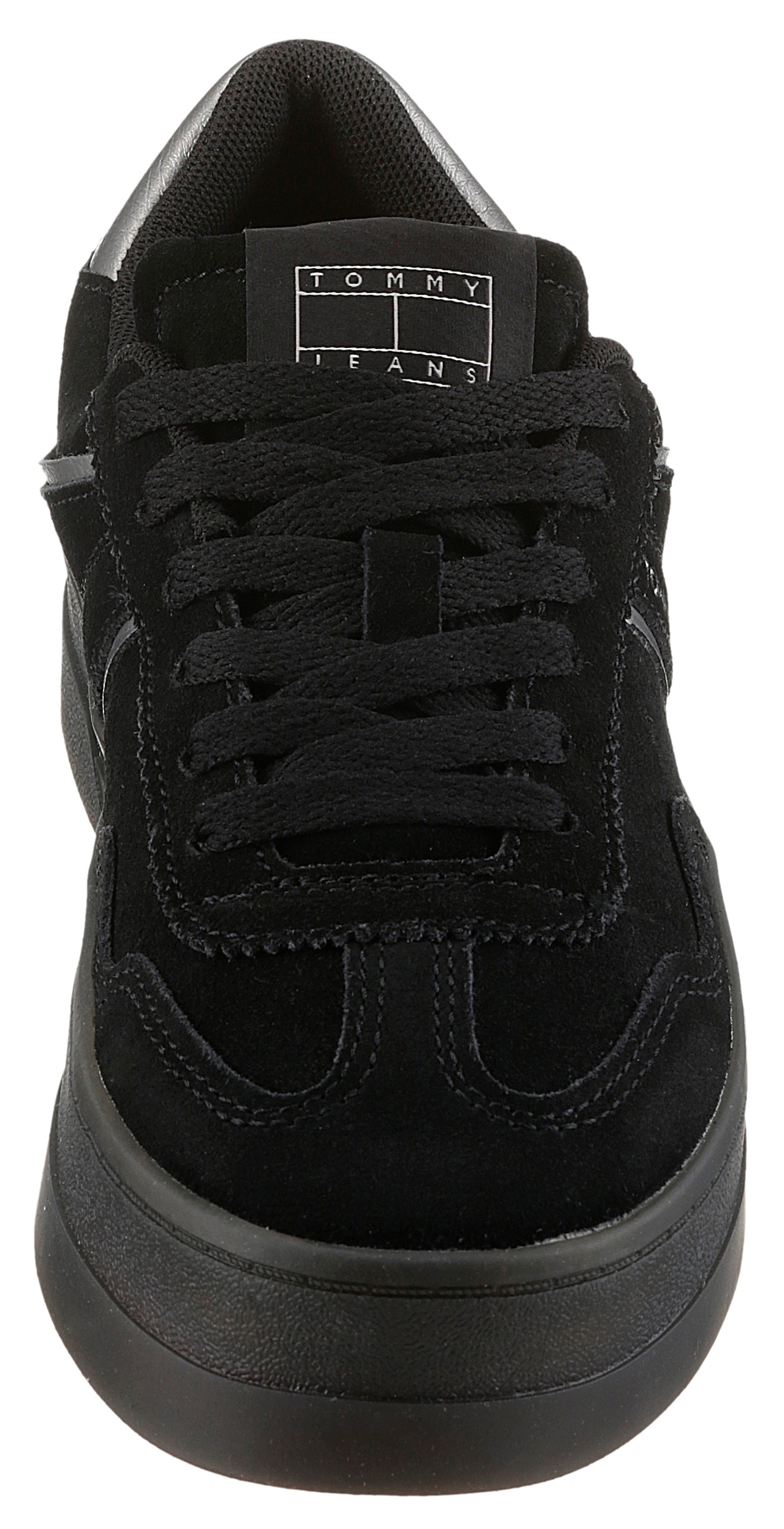 Tommy Jeans Plateausneaker »THE GREENWICH FLATFORM ELEVATED«, Schnürschuh, Freitzeitschuh, Halbschuh mit Logo-Aufnäher