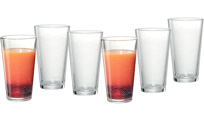 Longdrinkglas »Happy, Rainbows«, (Set, 6 tlg., 6 Longdrinkgläser, je 400 ml), 400 ml,...