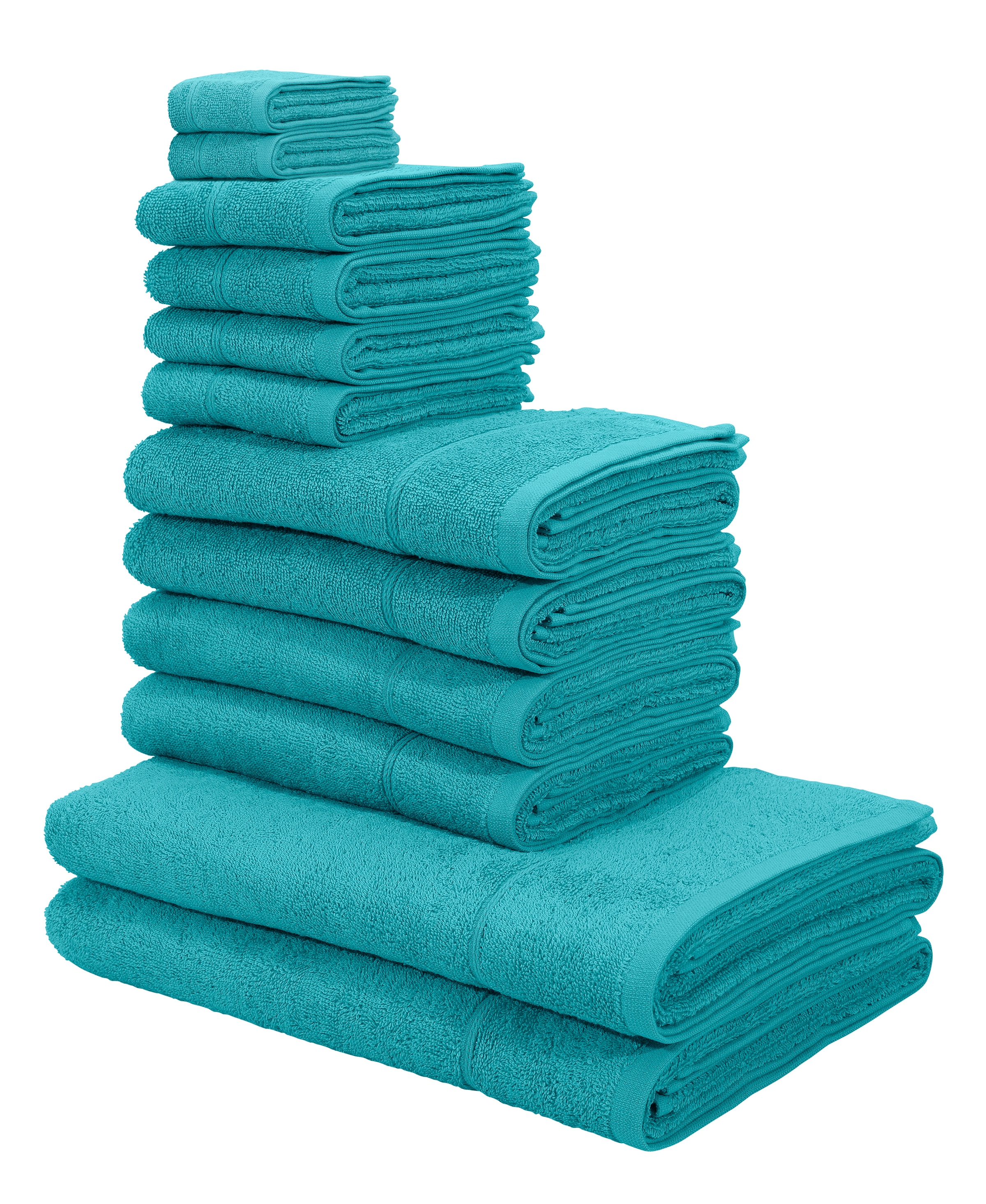 my home Handtuch Set, mit Set | BAUR Frottier, auf Rechnung aus Baumwolle 12 einfarbiges Handtuch-Set Handtücher 100% Bordüre, »Sanremo«, tlg
