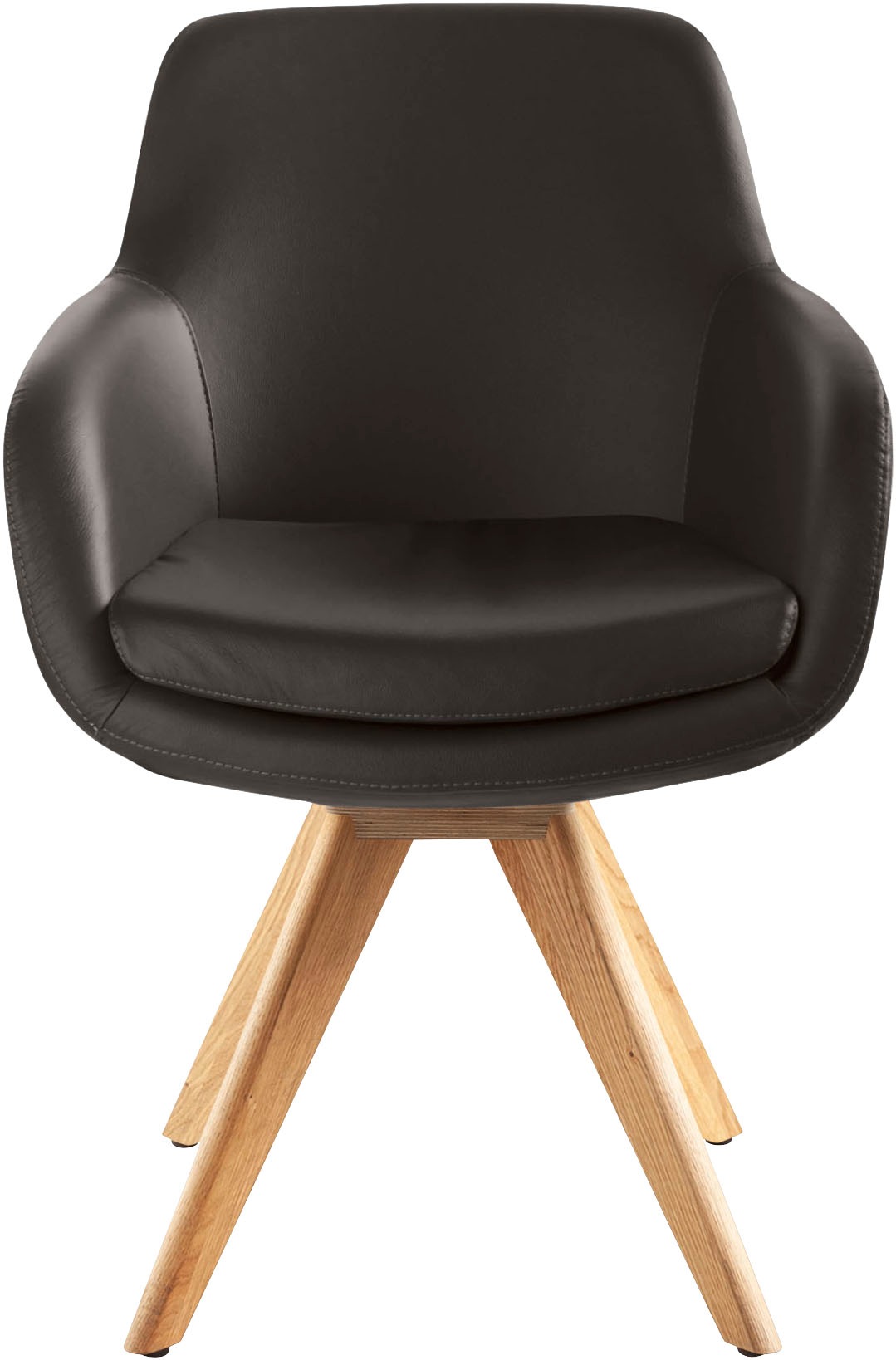 Musterring Esszimmerstuhl "Tavia" (Set) 2 Stk. Echtleder Stativgestell Eich günstig online kaufen