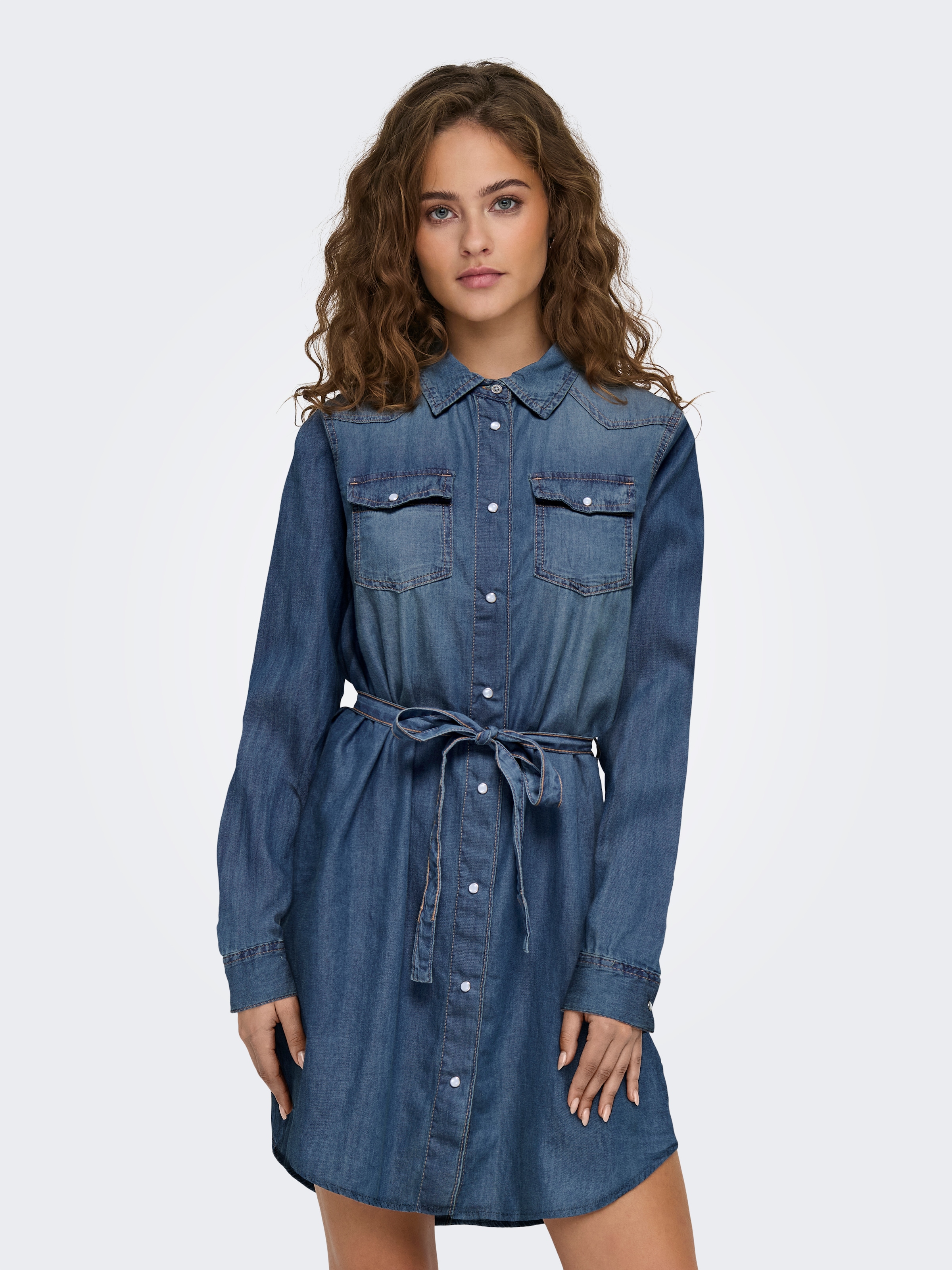 ONLY Midikleid "ONLALEXA BELT DNM DRESS AKM", Sommerkleid günstig online kaufen