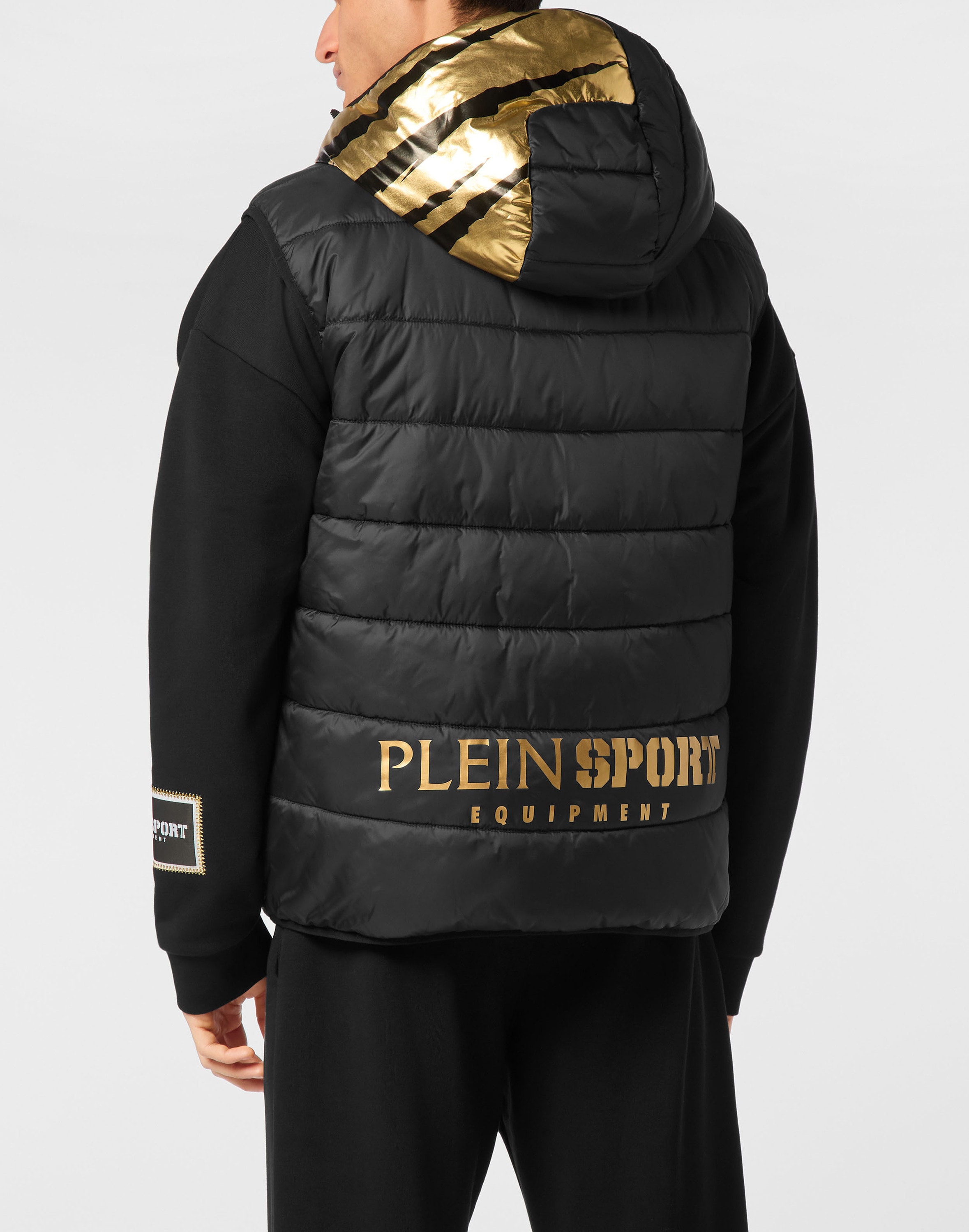 PLEIN SPORT Kurzweste "Vest Hoodie Laminated Scratch" günstig online kaufen