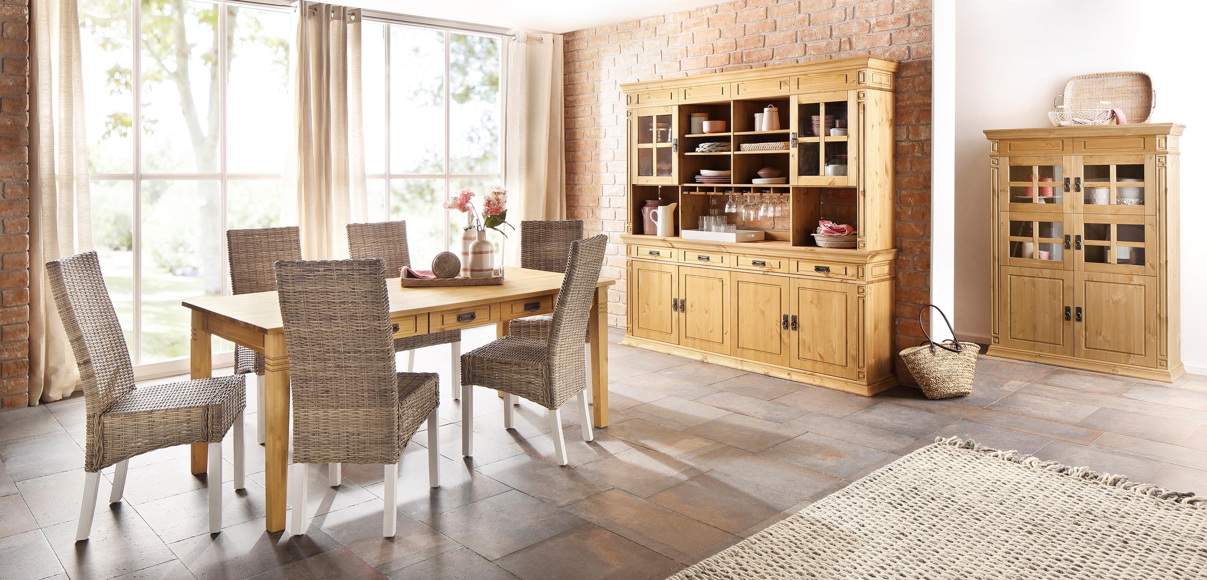 Home affaire Sideboard "Vinales", Kommode im klassischen Landhausstil, Brei günstig online kaufen