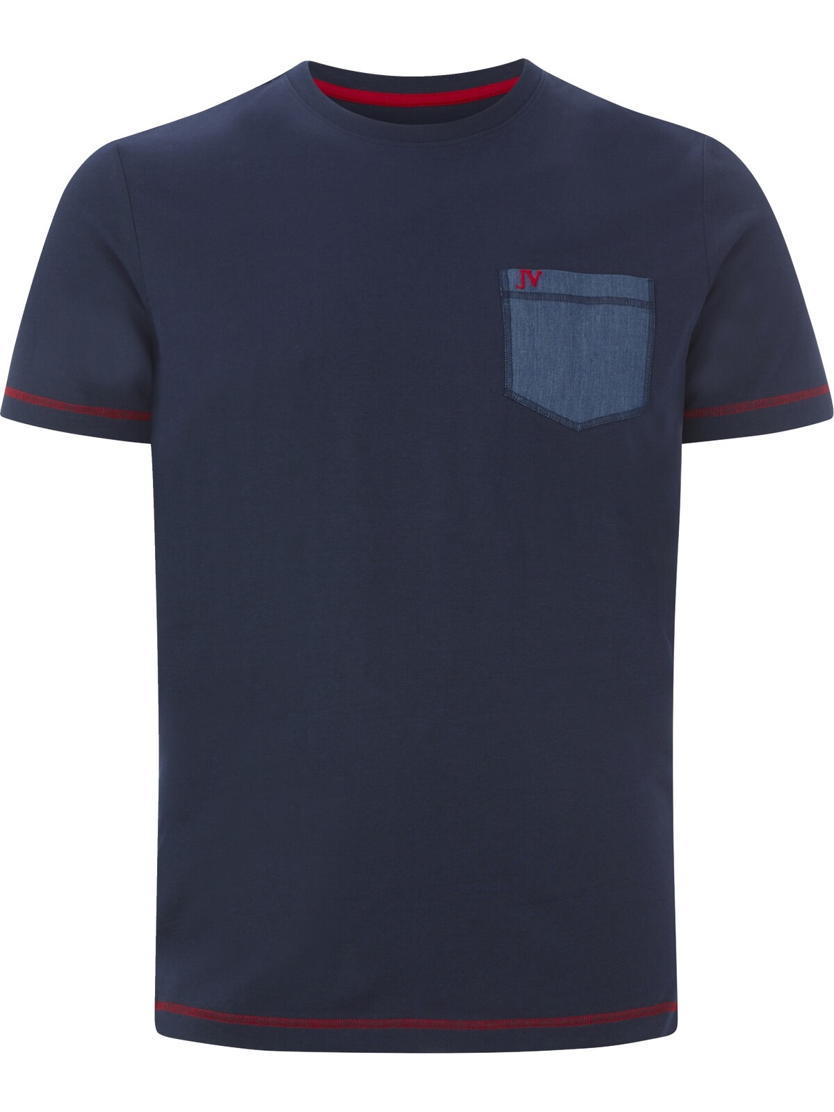 Jan Vanderstorm T-Shirt »Doppelpack T-Shirt BALDEN«, (2 tlg.), mit Brusttasche
