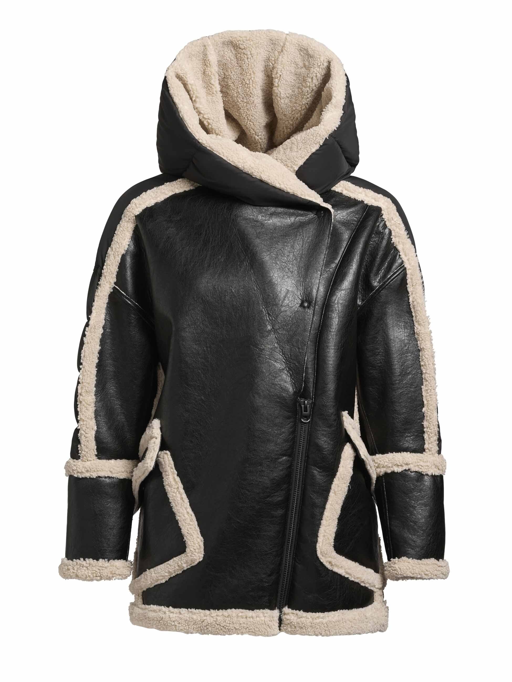 khujo Lederimitatjacke "KATY", mit Kapuze günstig online kaufen