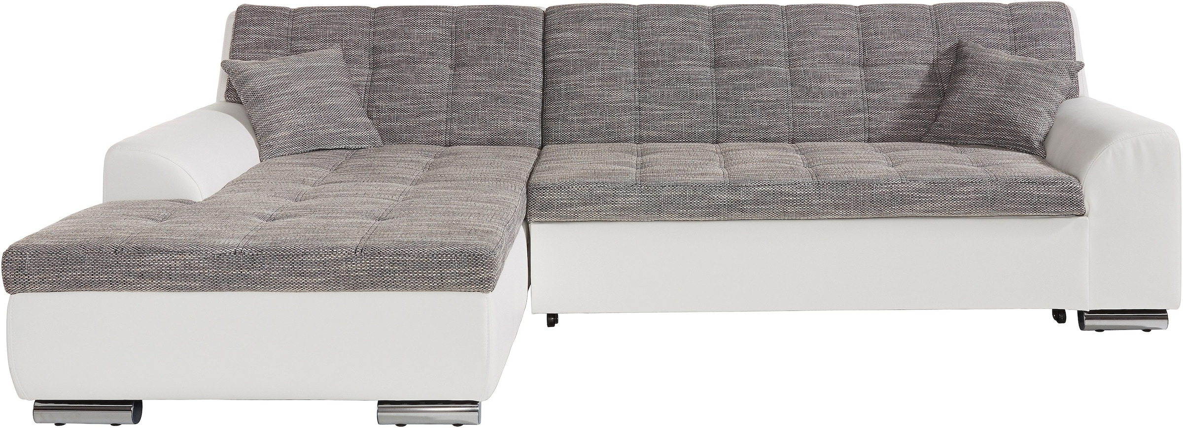 DOMO collection Ecksofa Treviso, wahlweise mit Bettfunktion, incl. Zierkiss günstig online kaufen