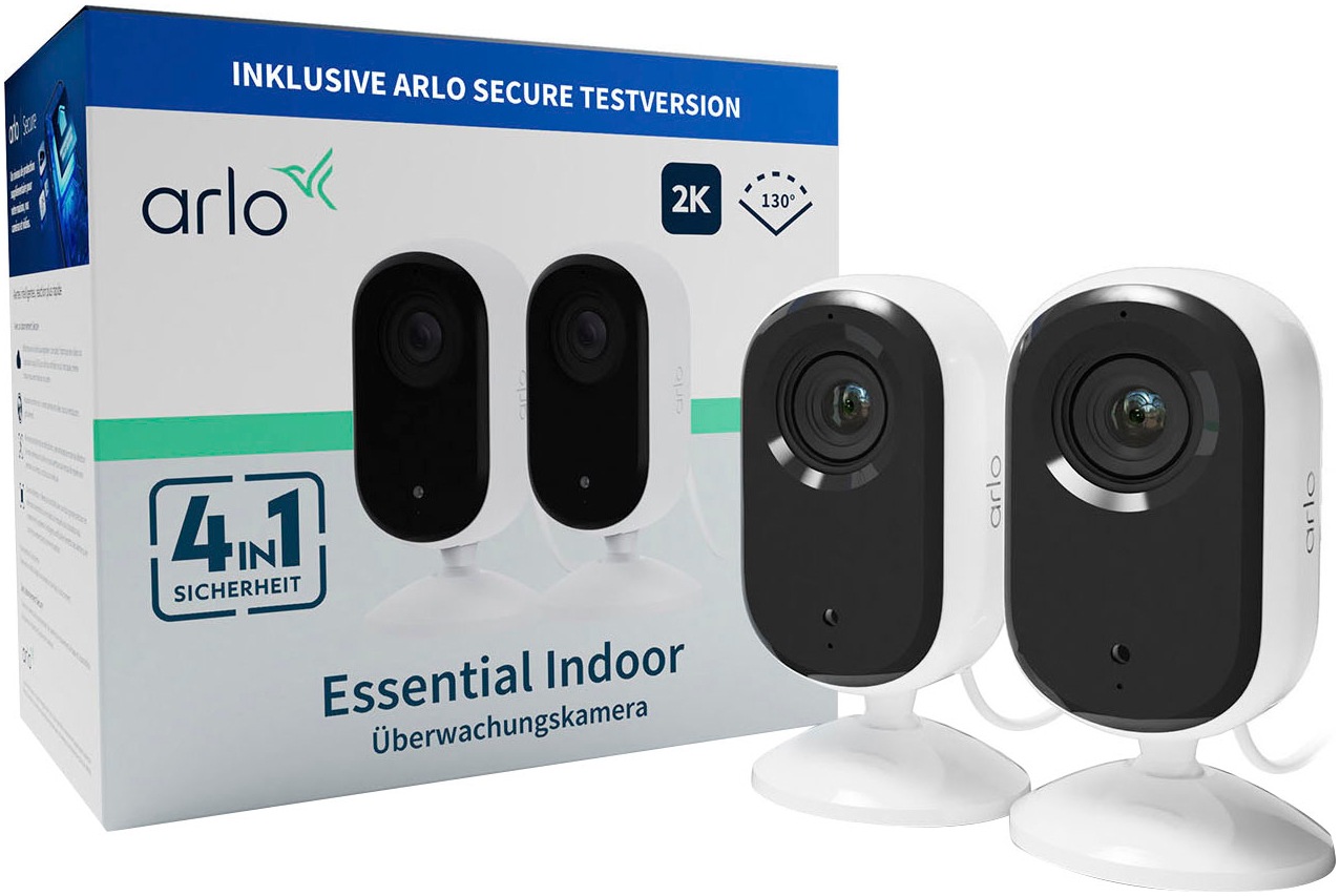 ARLO Smart Home Kamera »ESSENTIAL 2 2K Indoor Camera 2er-Pack«, Innenbereich, (2 tlg.)