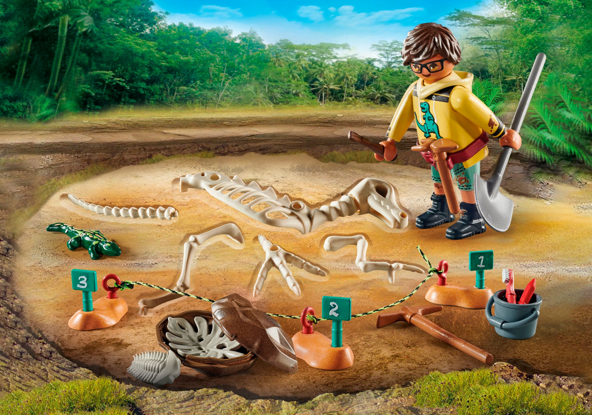 Playmobil® Konstruktions-Spielset »Ausgrabungsstätte mit Dino-Skelett (71527), Dinos«, (35 St.), Made in Europe