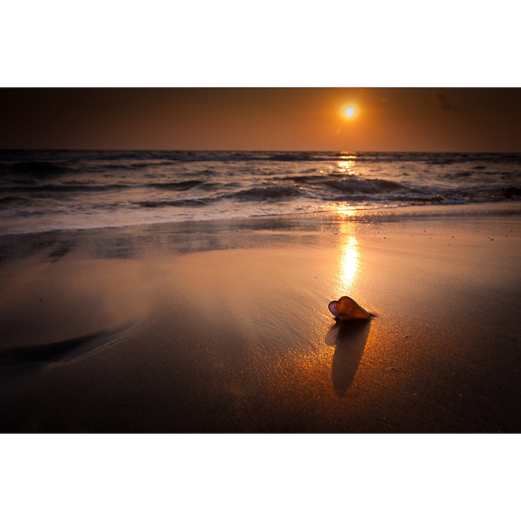 Papermoon Fototapete »Tropischer Strand Sonnenuntergang«