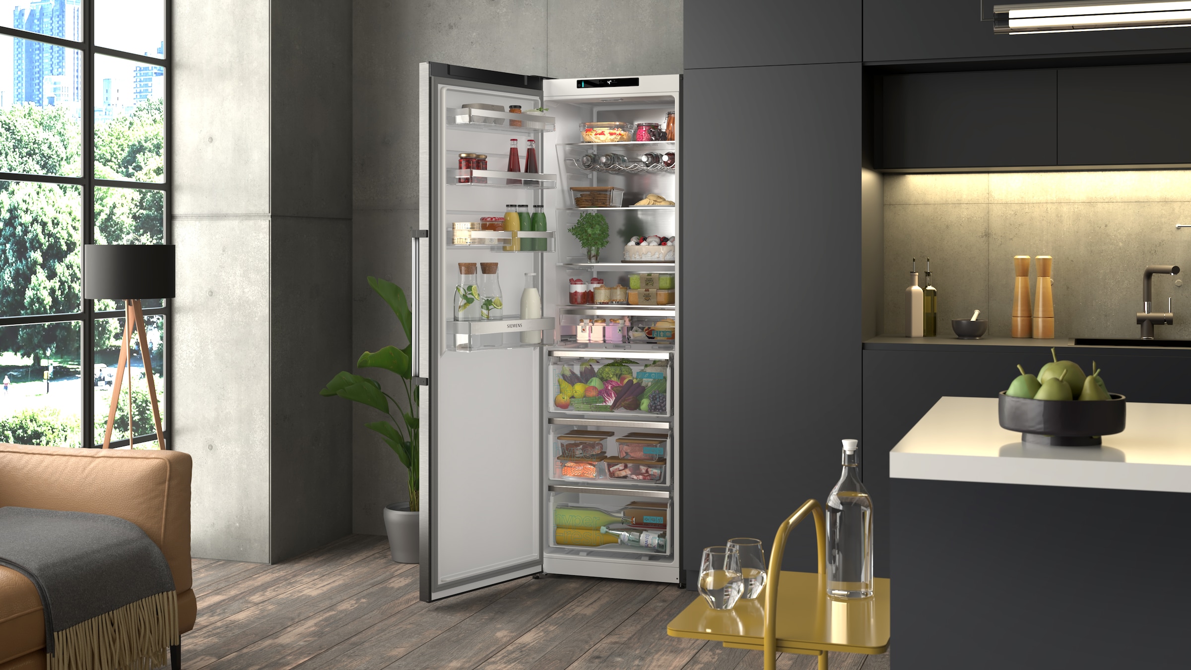SIEMENS Kühlschrank iQ500 »KS36NAXCG« 186,2 cm hoch 59,5 cm breit