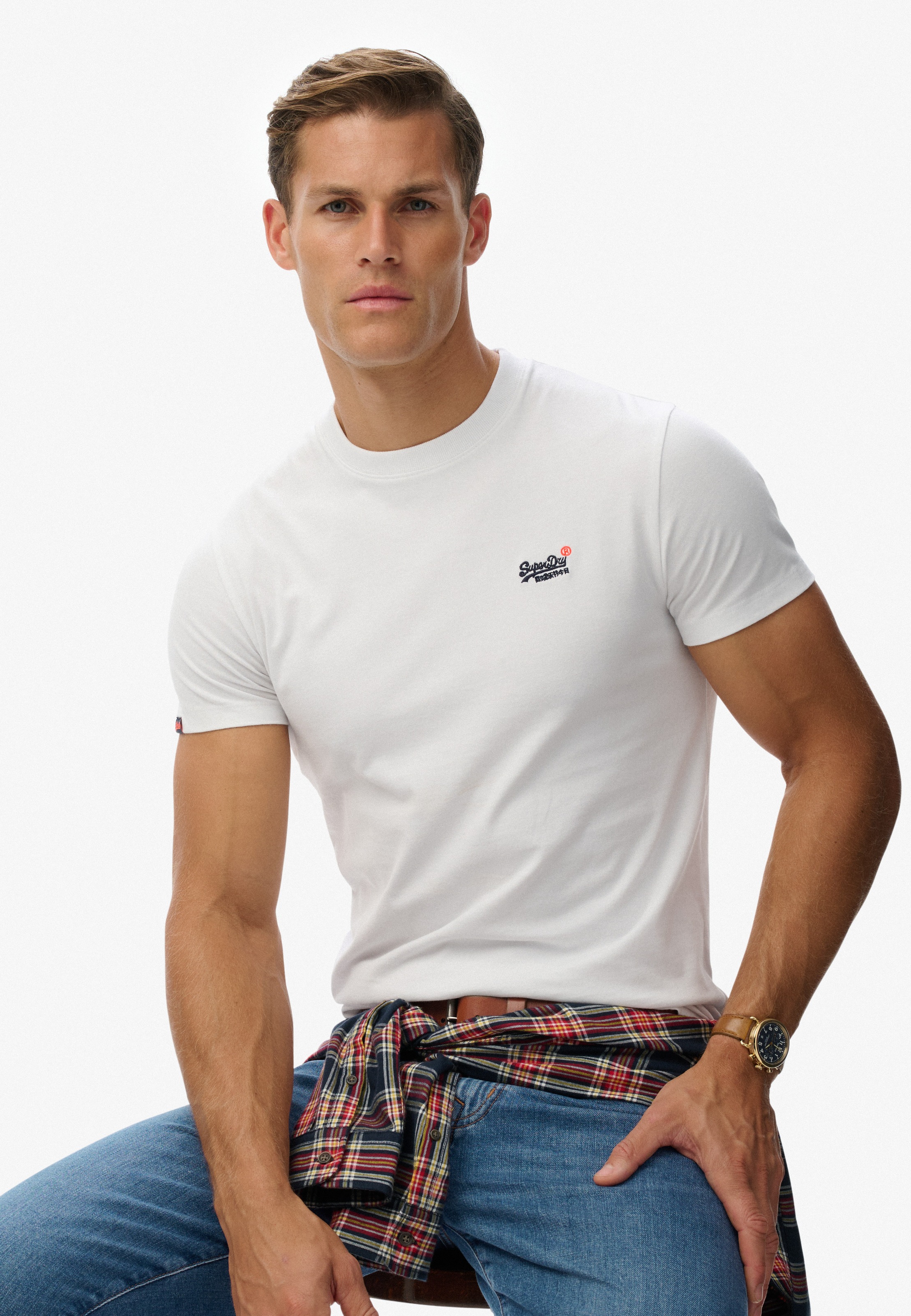 Superdry Rundhalsshirt "ESSENTIAL CONTRAST EMB TEE" günstig online kaufen