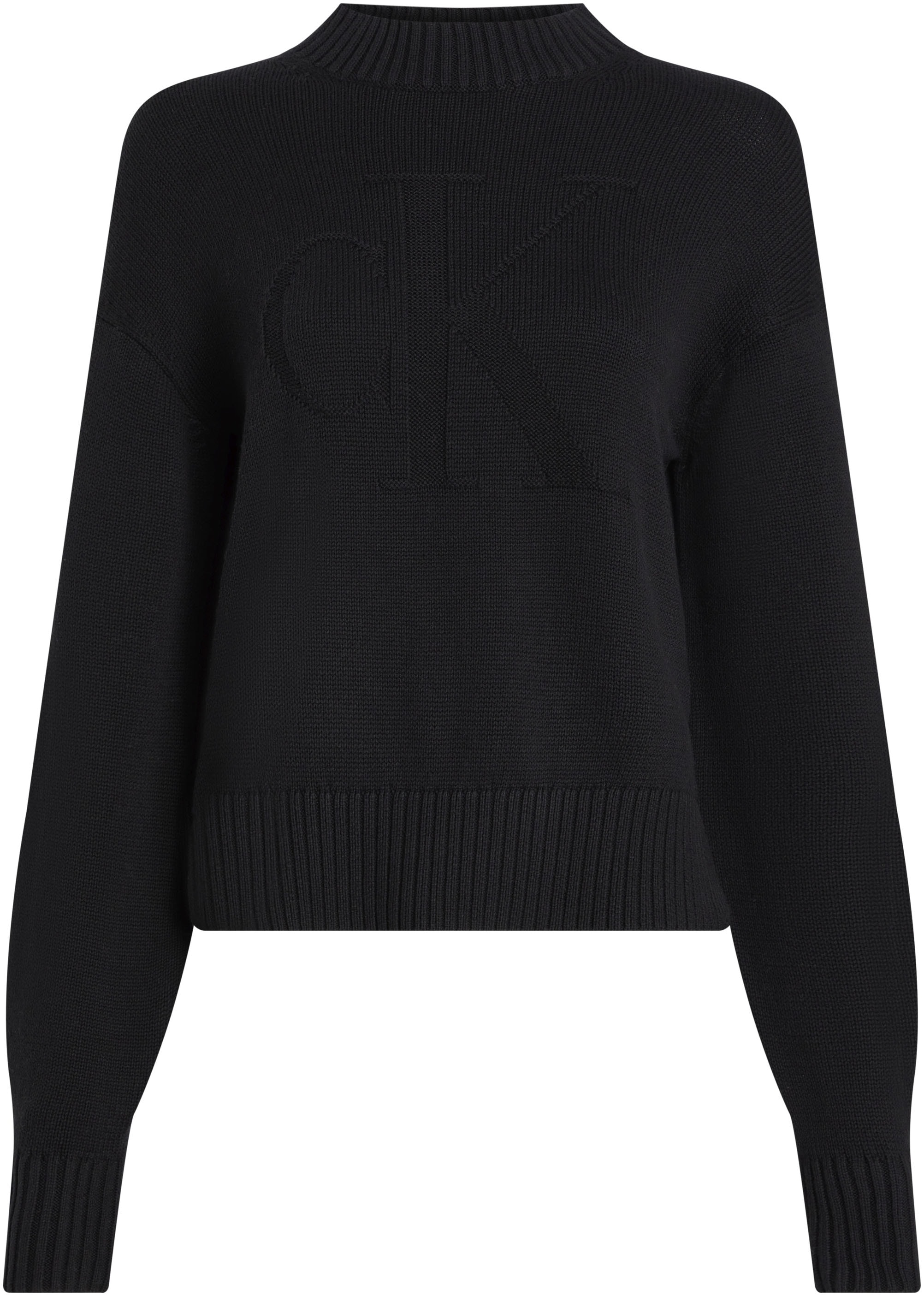 Calvin Klein Jeans Rundhalspullover "CK INTARSIA LOOSE SWEATER", mit Logost günstig online kaufen