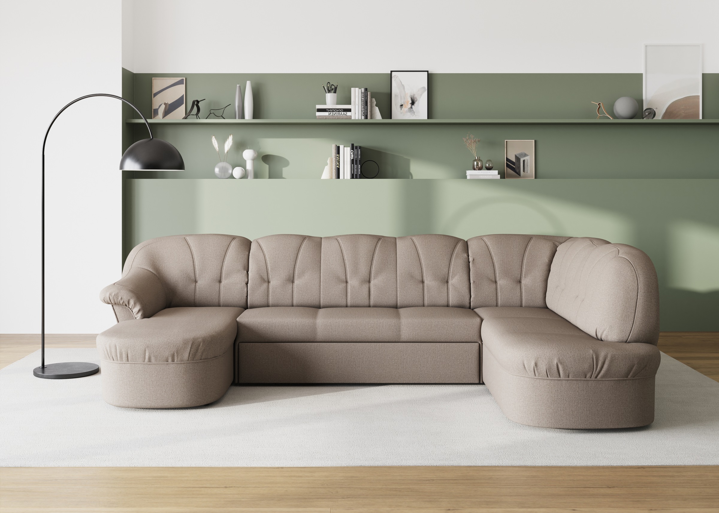 DOMO collection Wohnlandschaft "Pegnitz, zeitlos&modern, elegante Rückenste günstig online kaufen