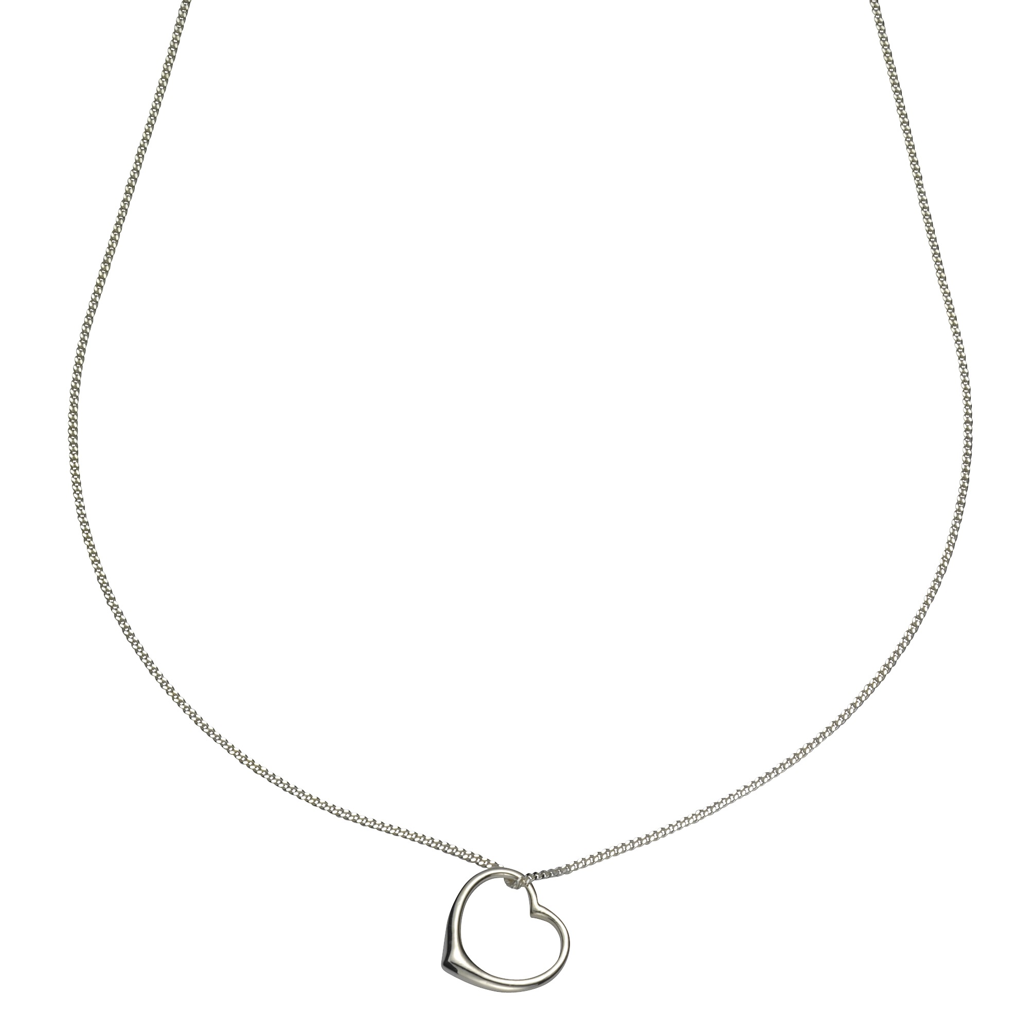 Kette mit Anhänger ZEEME "925/- Sterling Silber", weiß, Halsketten, Damen, 45cm, Silber 925 (Sterlingsilber), L: 45 B: 15mm, glänzend, B:15mm 2