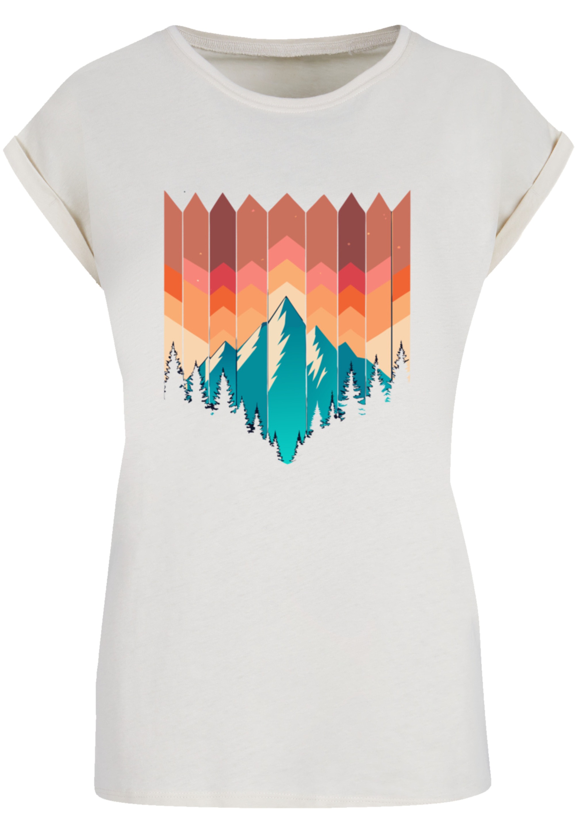 F4NT4STIC T-Shirt »Berg Sonnenuntergang Geometrisch«, Premium Qualität