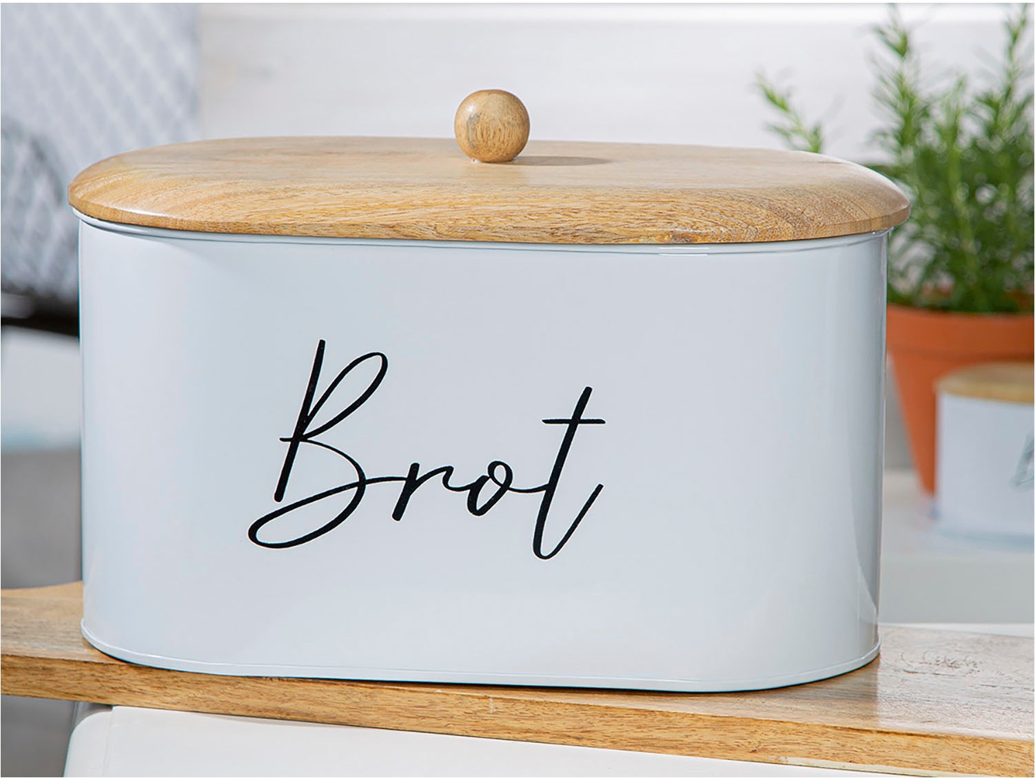 GILDE Brotkorb »Brotkasten Vita weiß H.23 cm«, (1 tlg.)