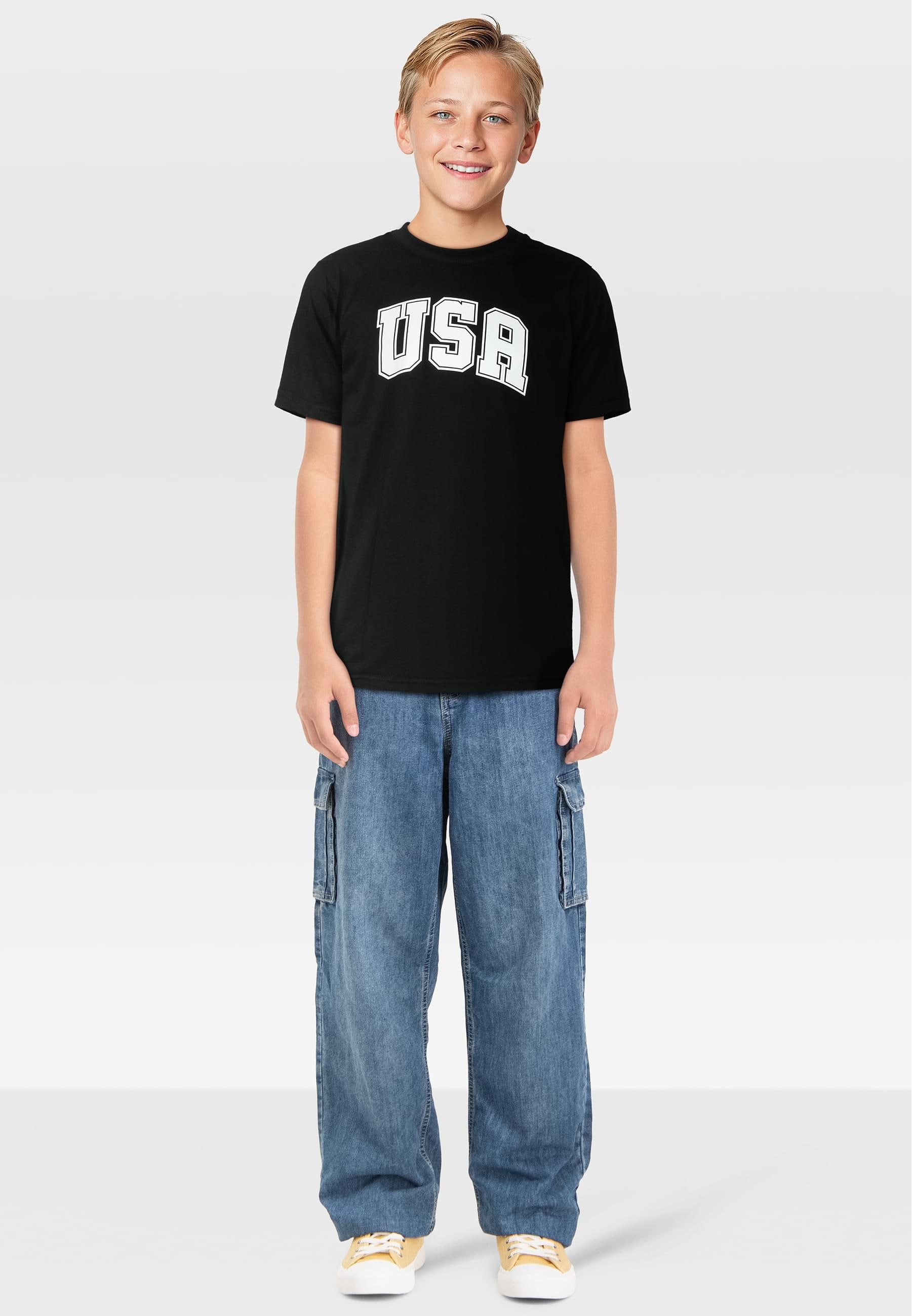 URBAN CLASSICS T-Shirt »Urban Classics T-Shirt 2 Pack - kurzarm - USA & NYC College«, (1 tlg.)
