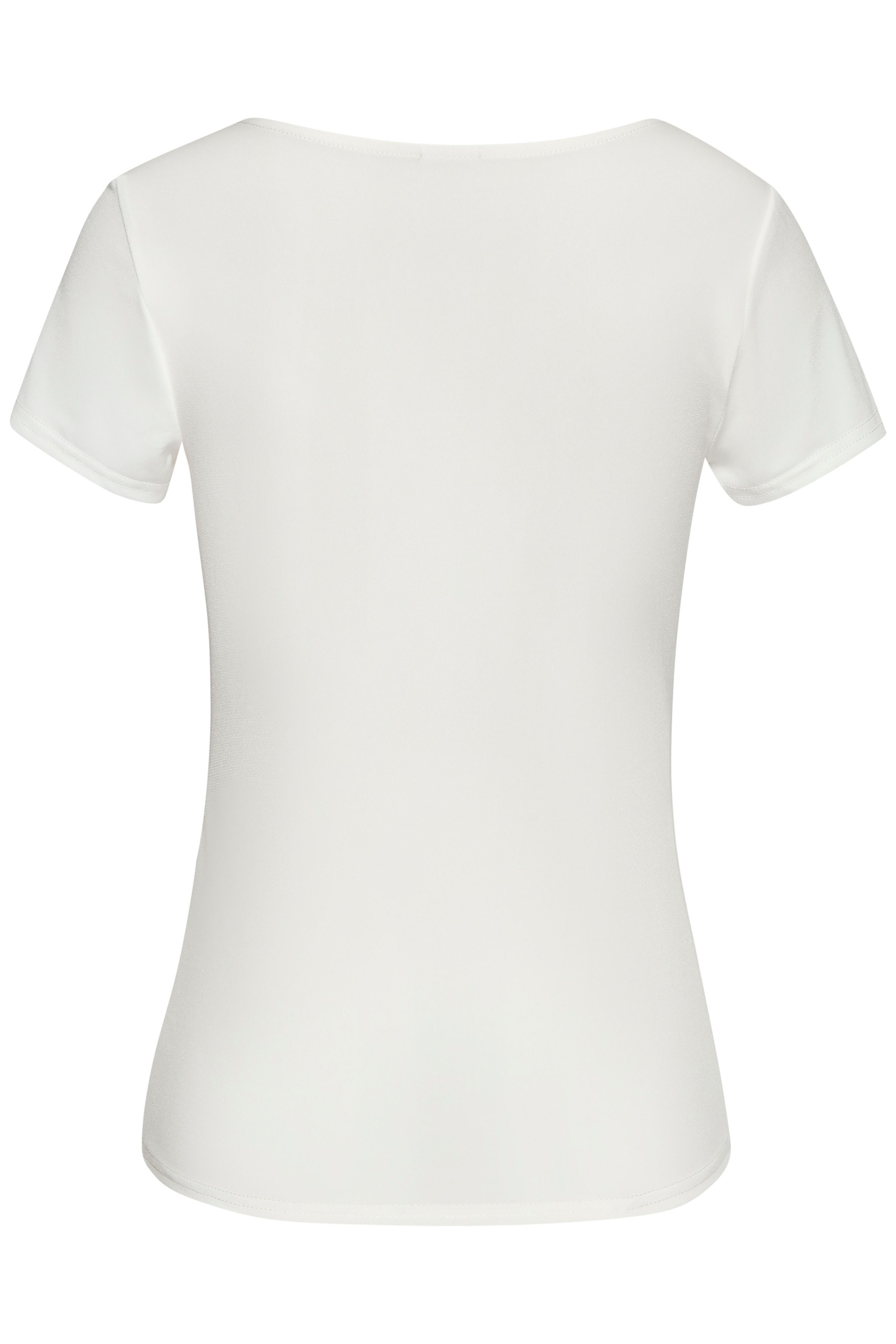 LASCANA T-Shirt aus bügelfreiem Material, elegantes Kurzarmshirt, doppellag günstig online kaufen