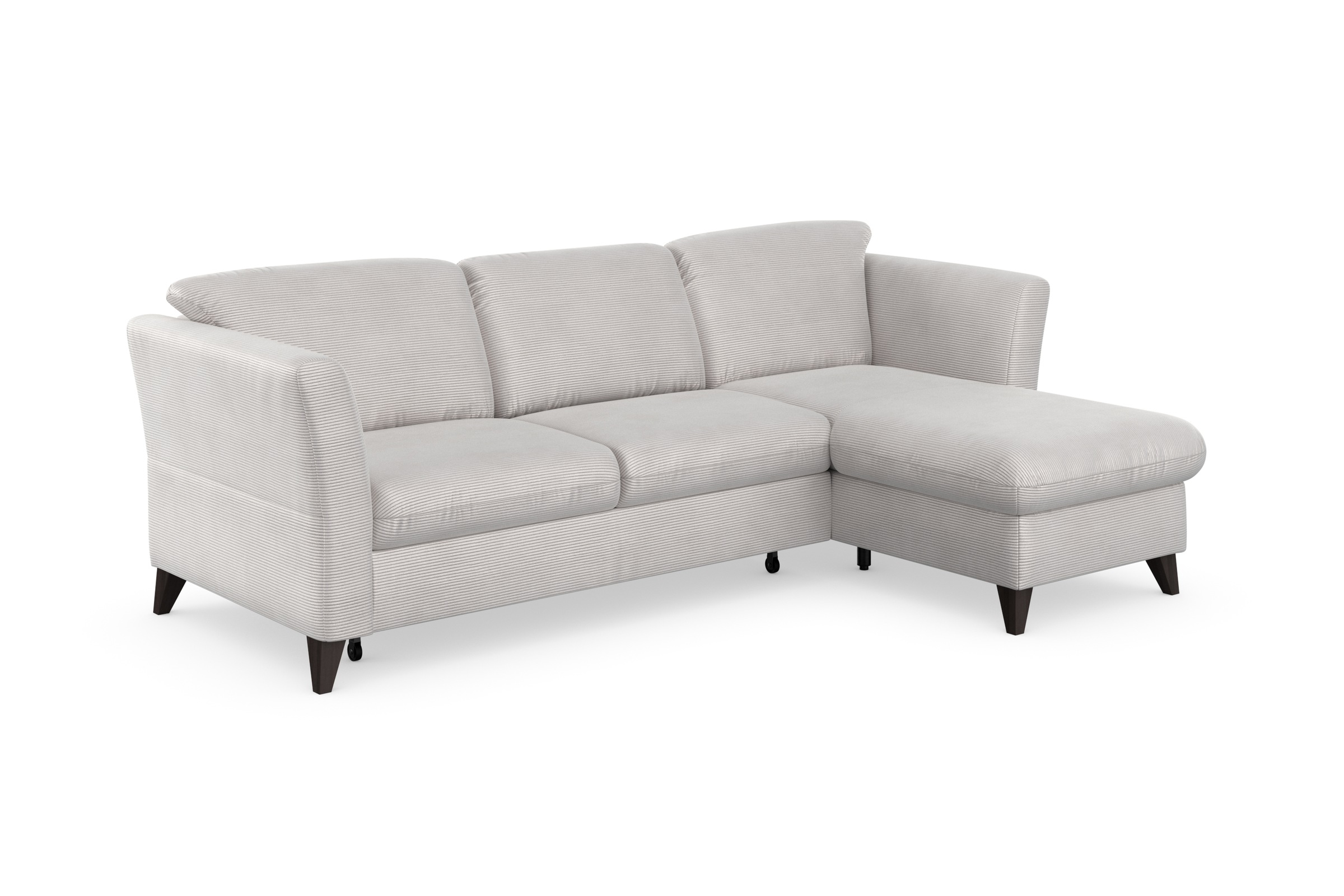 Ecksofa HOME AFFAIRE "Trelleborg L-Form", silber, B:249cm H:86cm T:162cm, 95% Polyester, 5% Polyamid, Sofas, Ecksofa, wahlweise mit Bettfunktion und Bettkasten, inkl. Federkern-Polsterung 6