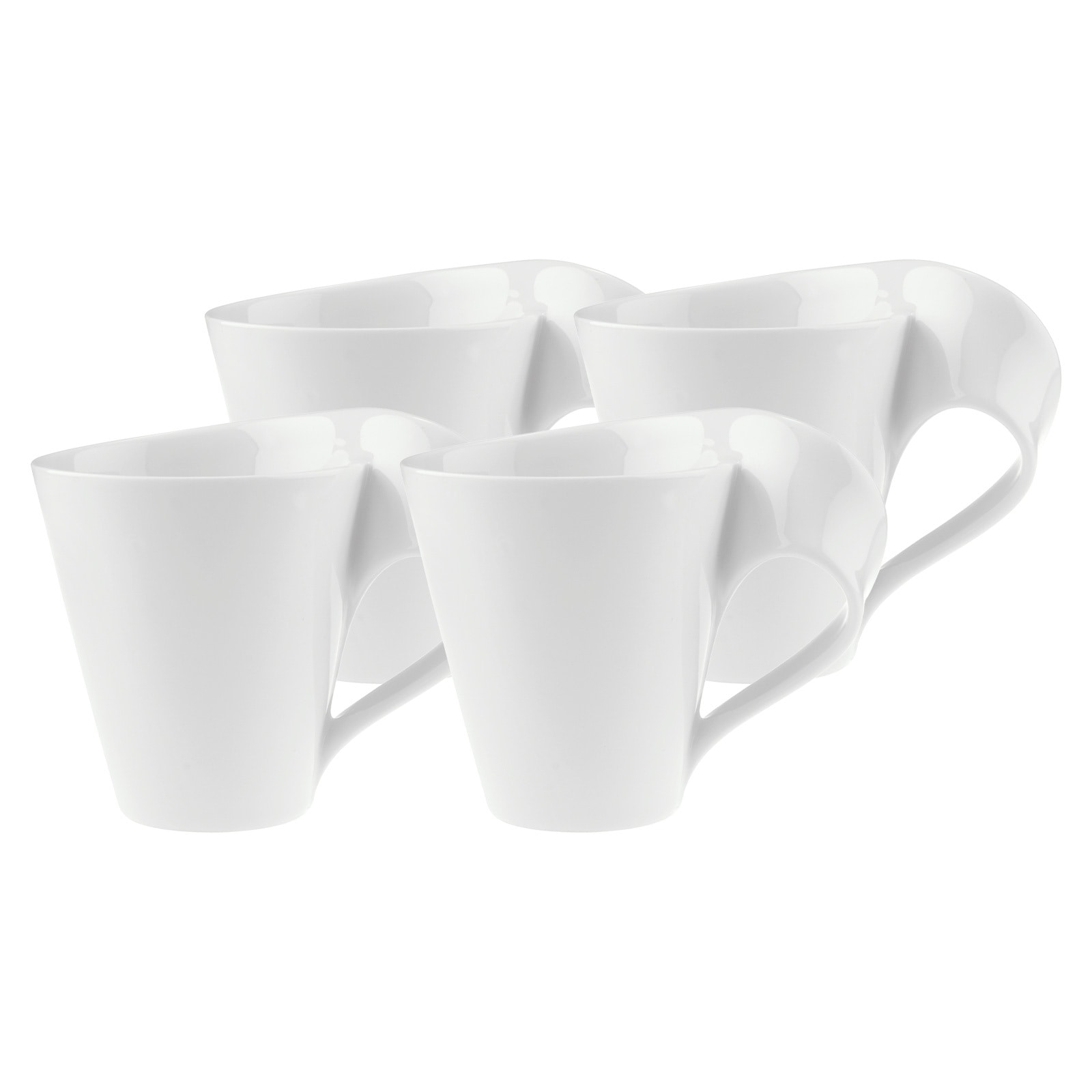 Villeroy & Boch "Becher mit Henkel NewWave 300 ml 4er Set weiß"
