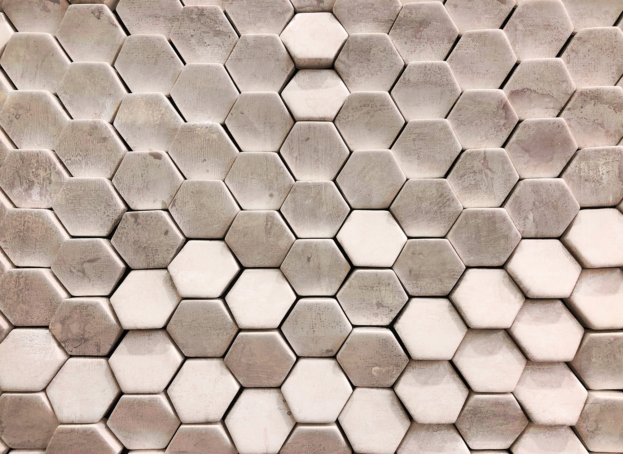 living walls Fototapete "Designwalls Hexagon Surface 2" glatt Vlies, Wand, Schräge, Decke