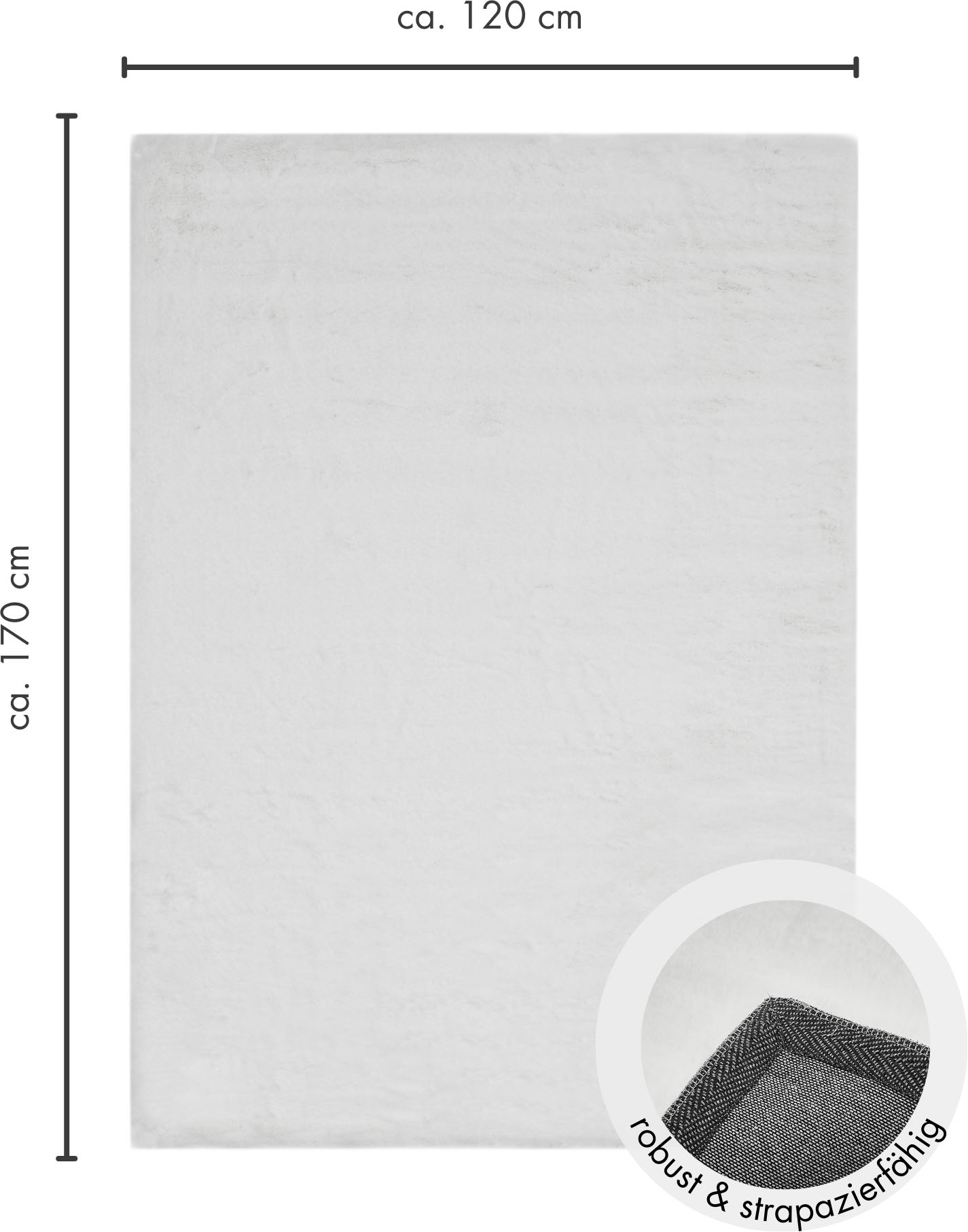 LUXOR living Fellteppich »Novara«, rechteckig, 30 mm Höhe, Kunstfell, Kaninchenfell-Haptik, besonders weicher Hochflor