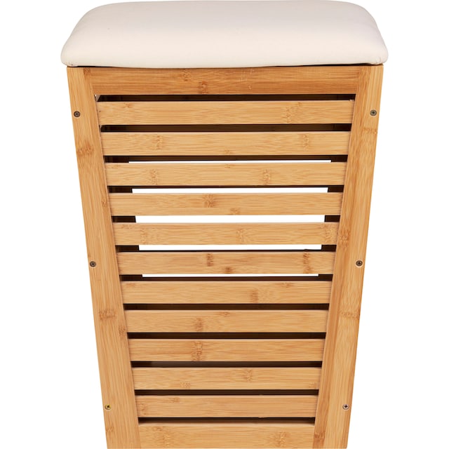 WENKO Wäschekorb »Bambusa«, mit Sitzpolster bestellen | BAUR