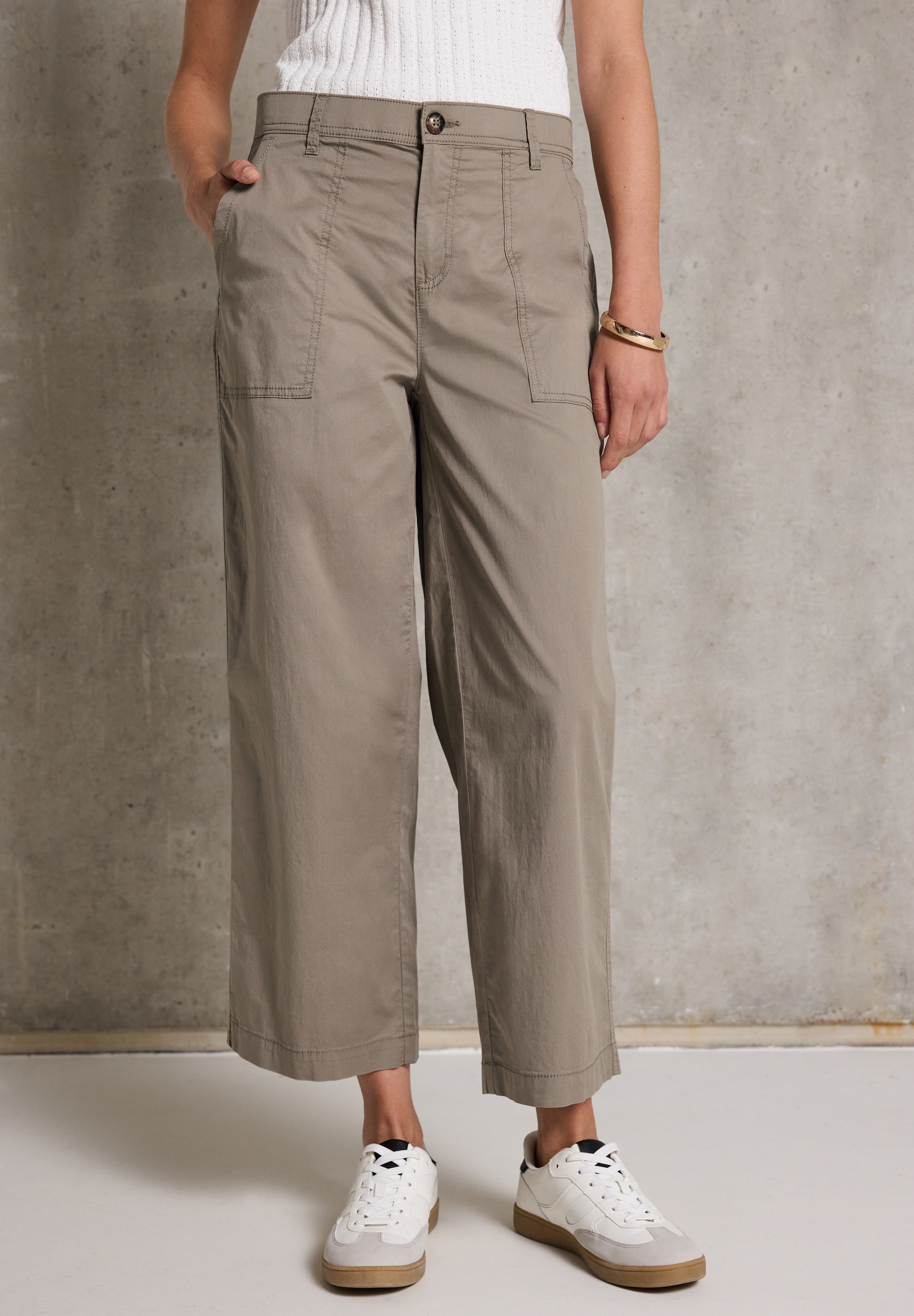 STREET ONE STUDIO Cargohose  aus Baumwolle mit Stretchanteil
