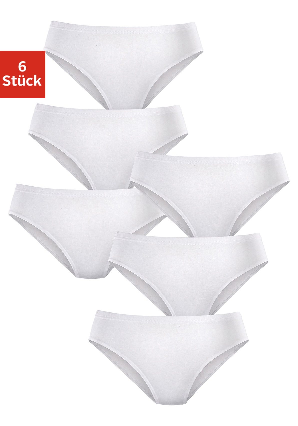 petite fleur by Lascana Jazz-Pants Slips 6er-Pack, aus reiner Baumwolle