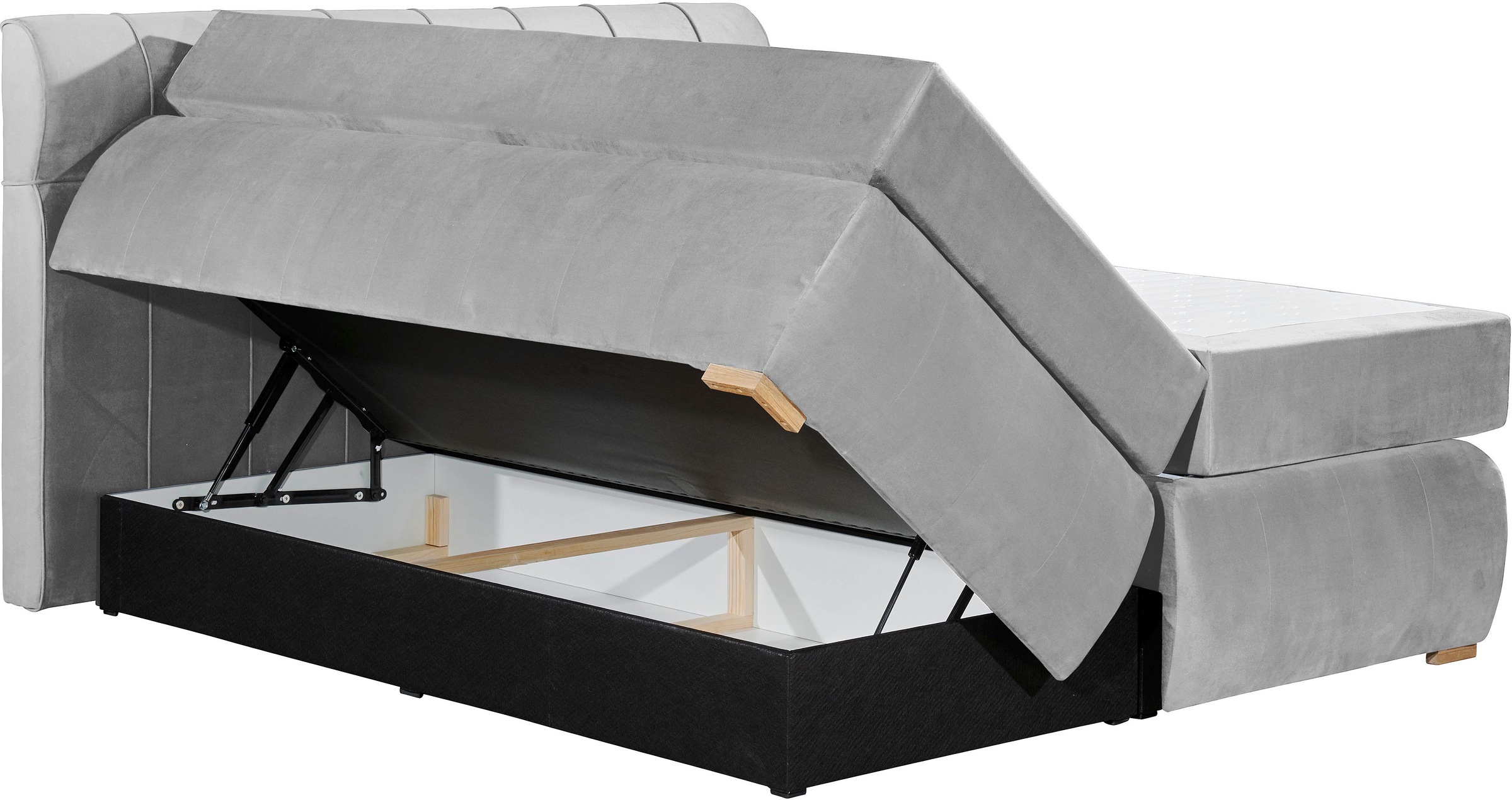 Places of Style Boxspringbett »Felicia«, in H4, inkl. Topper und Bettkasten