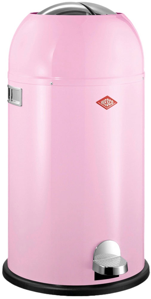 WESCO Mülleimer "Kickmaster Abfallsammler mit Dämpfer", B/H/T: 37,5cm x 69cm x 37,5cm, 33 lpink, Küche, Mülleimer, mit Metalleinsatz, Fußtritt,
