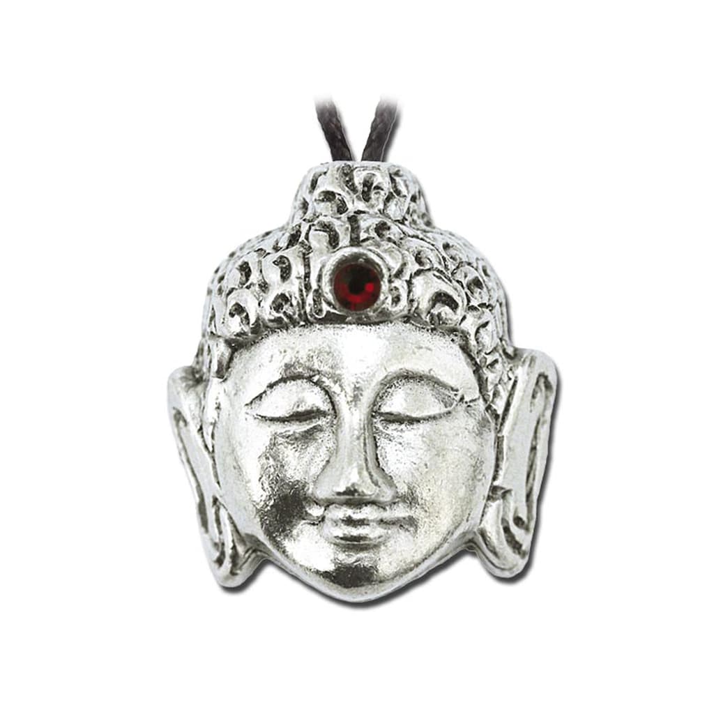 Adelia´s Amulett »Amulett Anhänger Indische Symbole mit Swarovski-Kristall Buddha«