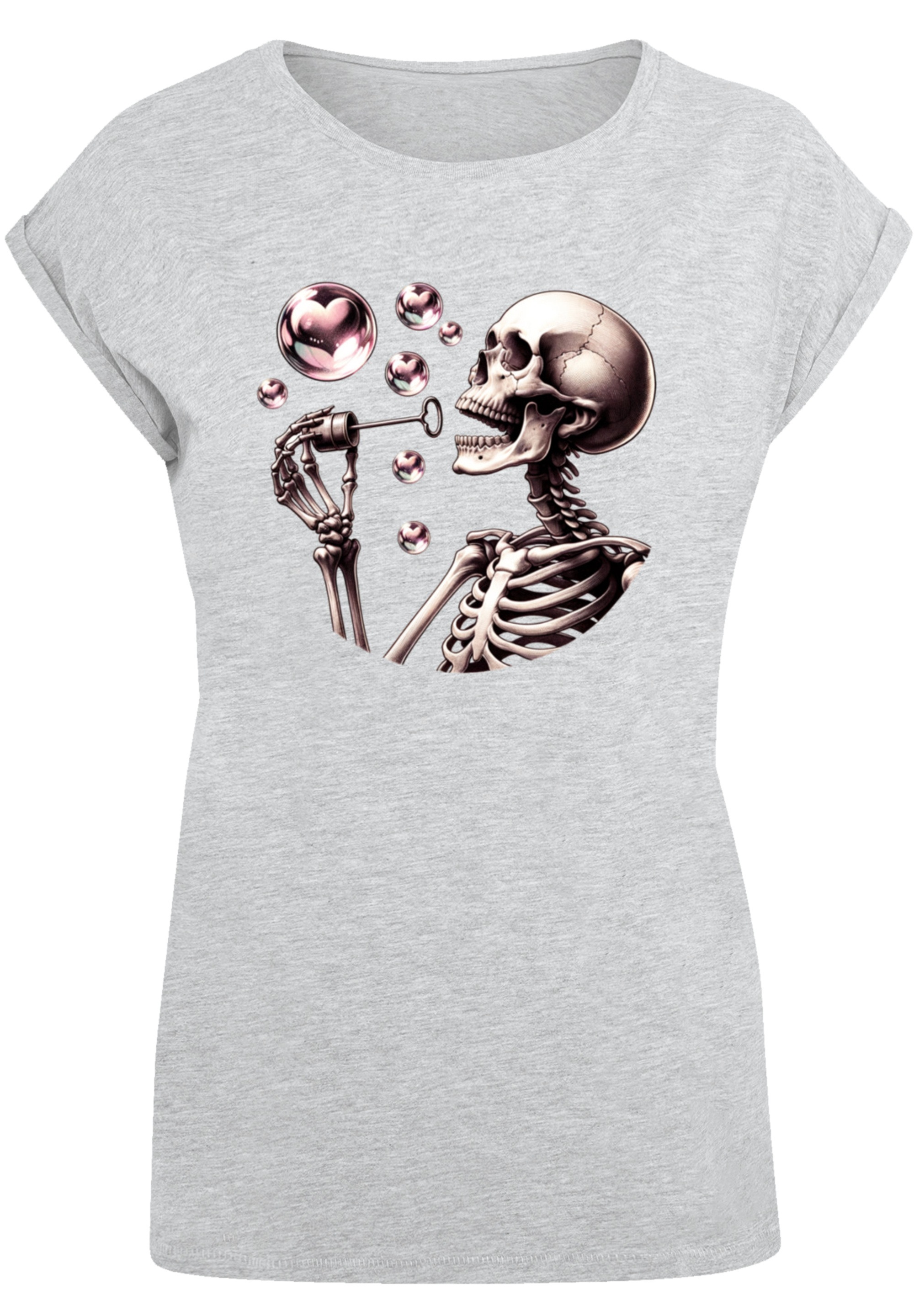 F4NT4STIC T-Shirt "Niedliches Goth Skelett Herz Seifenblasen", Premium Qual günstig online kaufen