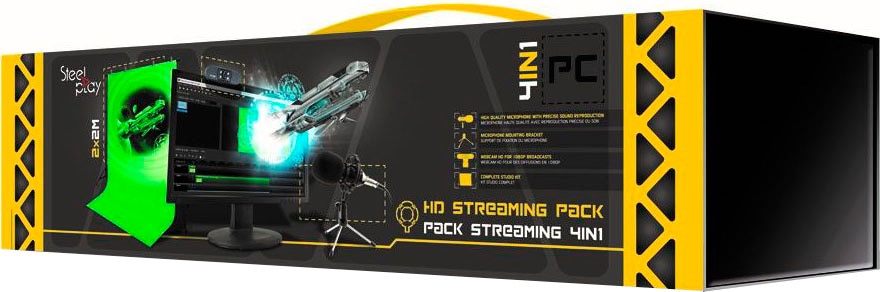 Steelplay Streaming-Mikrofon »Pro HD Streamers 4 in 1 Pack«, (Set)