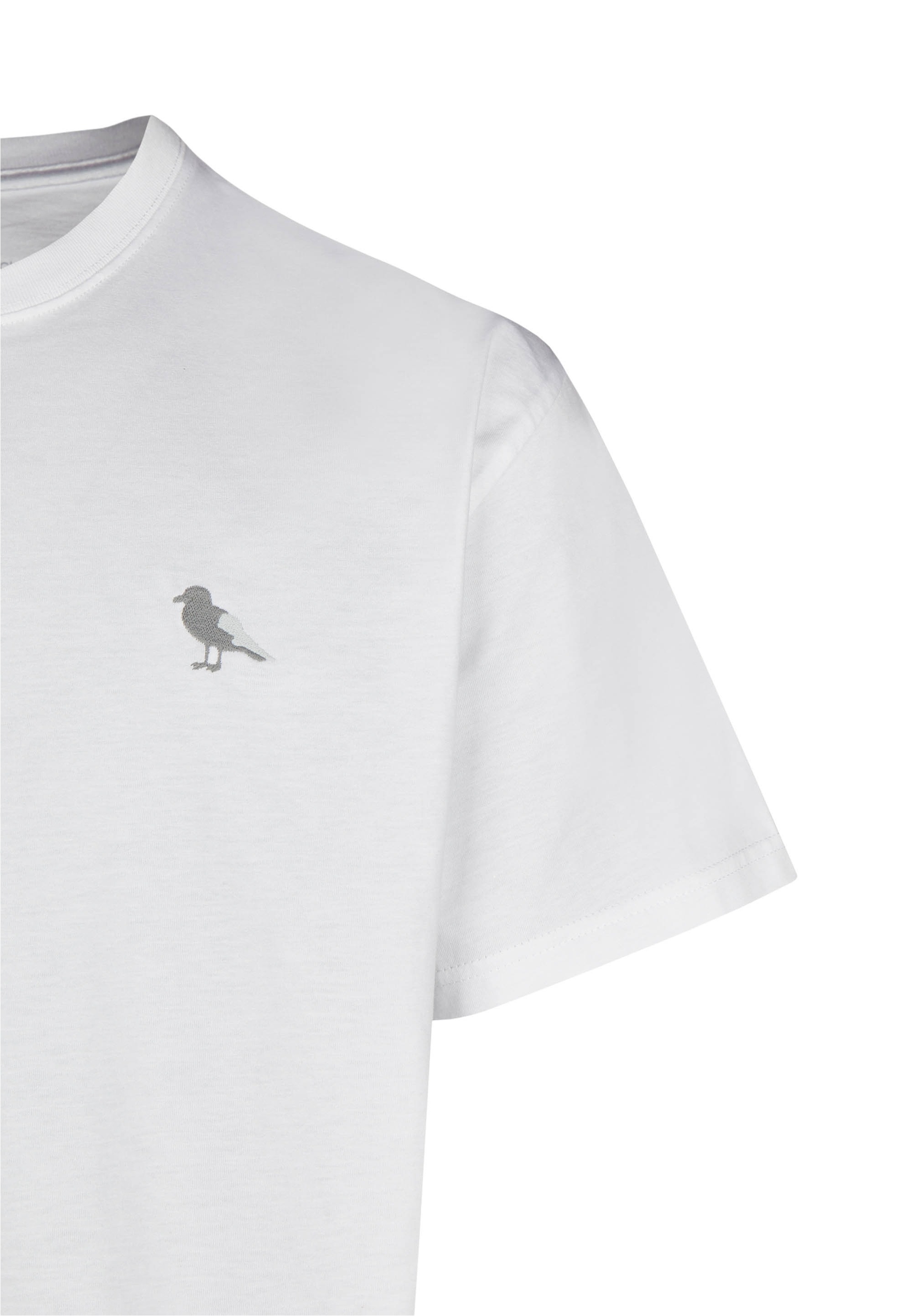 Cleptomanicx T-Shirt »Embroidery Gull Mono«, mit lockerem Schnitt