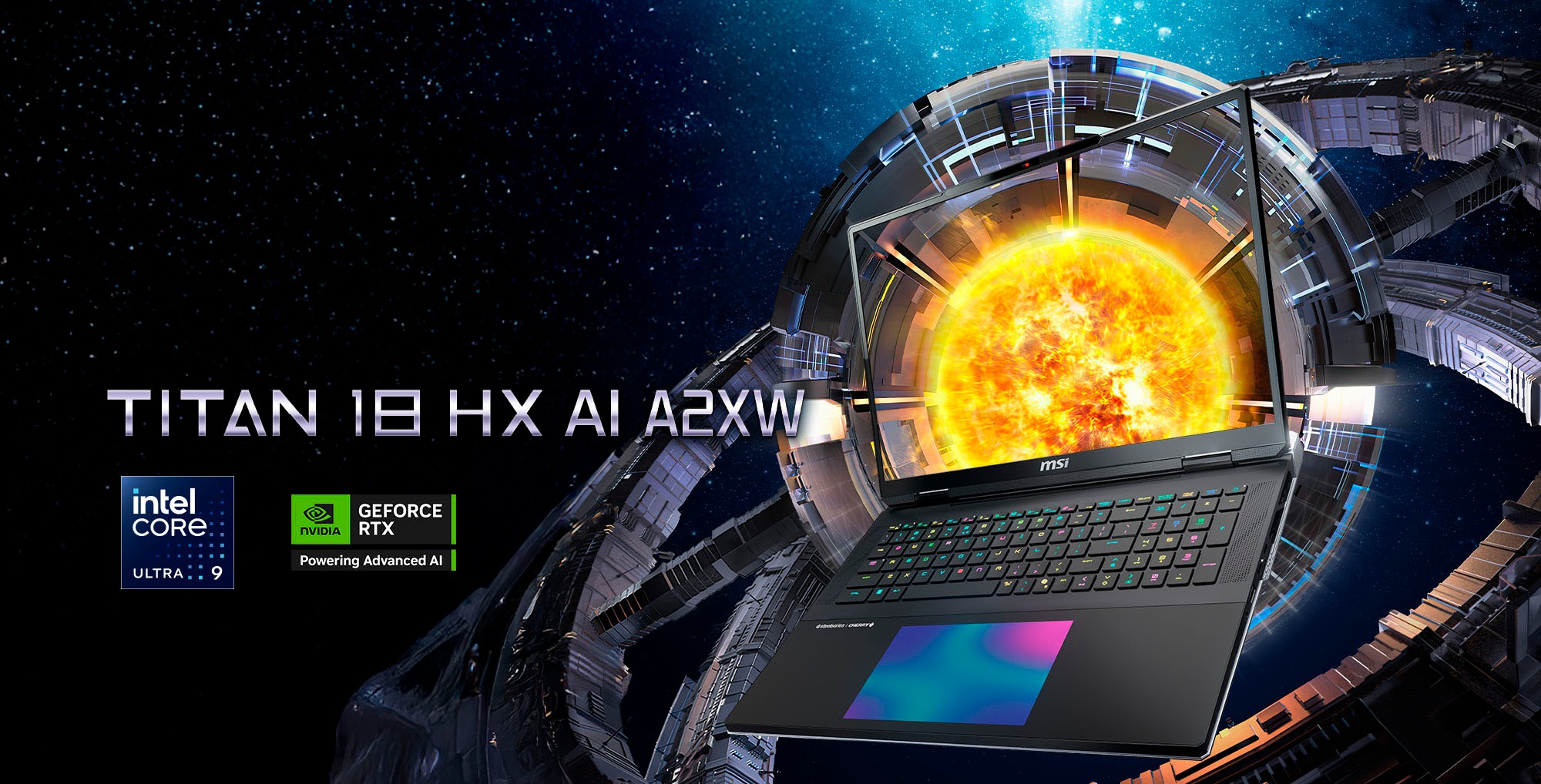 MSI Gaming-Notebook »Titan 18 HX AI A2XWJG-656«, 45,8 cm, / 18 Zoll, Intel, Core Ultra 9, GeForce RTX 5090, 2000 GB SSD