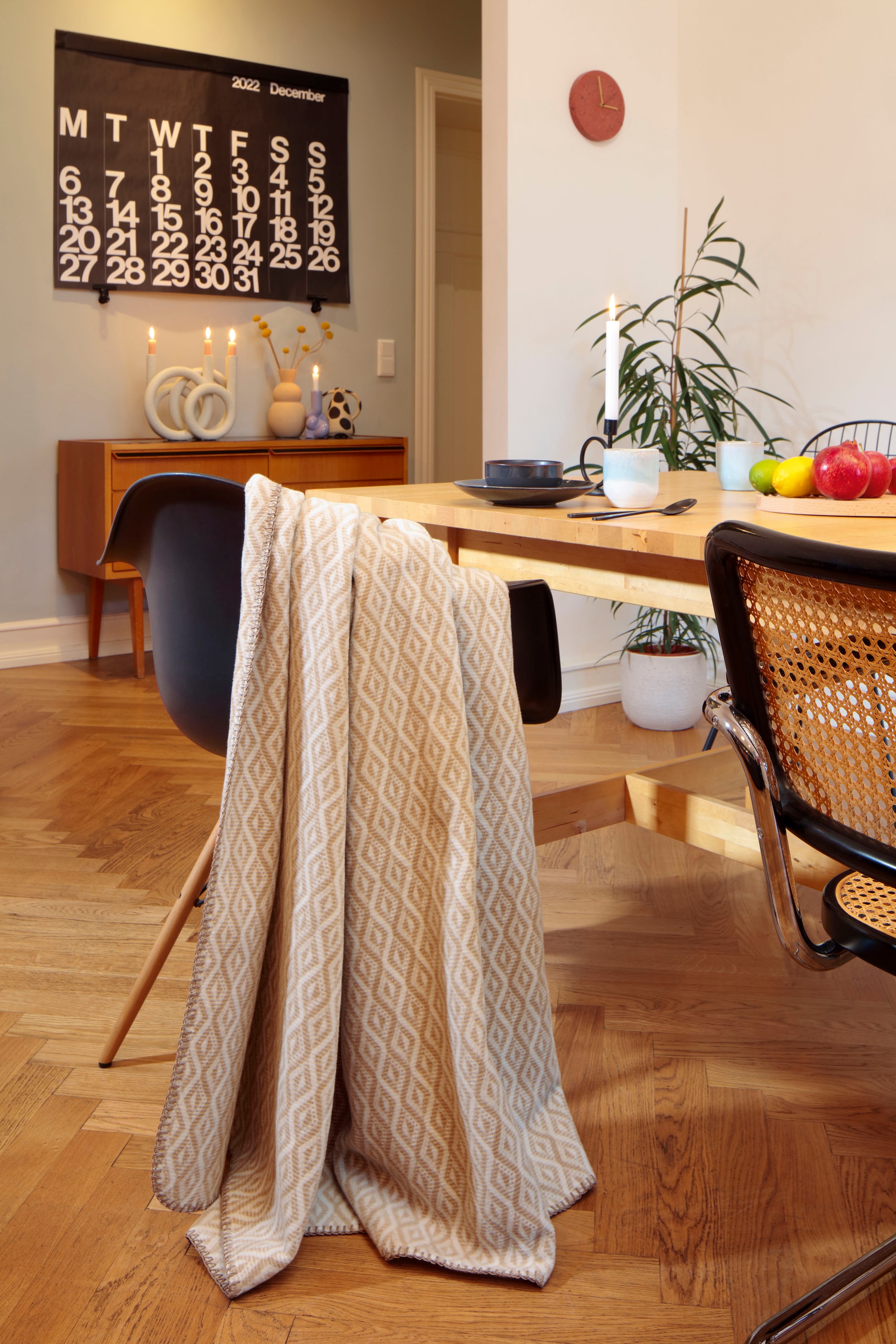 Biederlack Wohndecke »Twist«, mit modischem Rautenmuster, Kuscheldecke