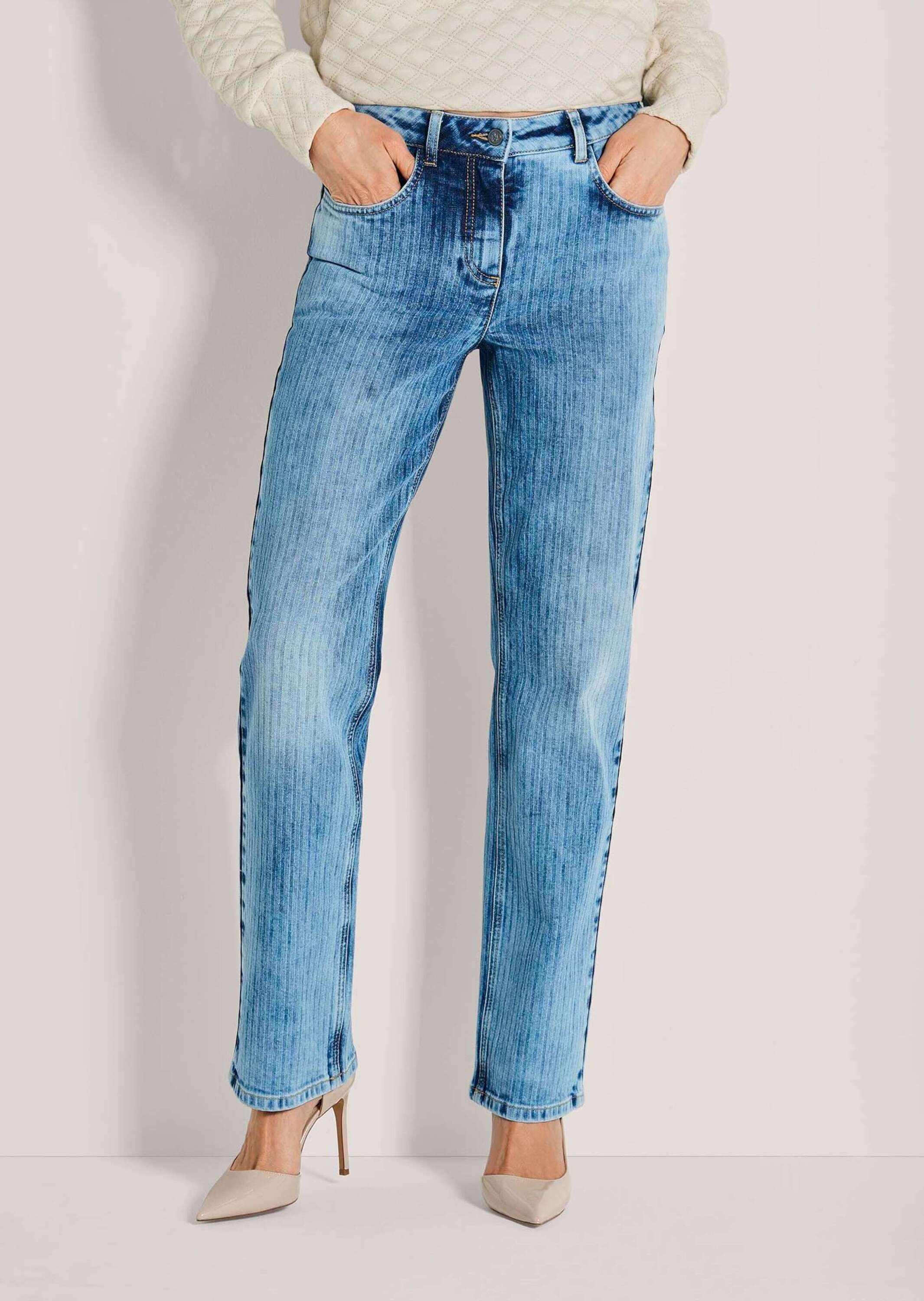 Thumbnail - MADELEINE Regular-fit-Jeans "Jeans High Waist Five-Pocket-Jeans"