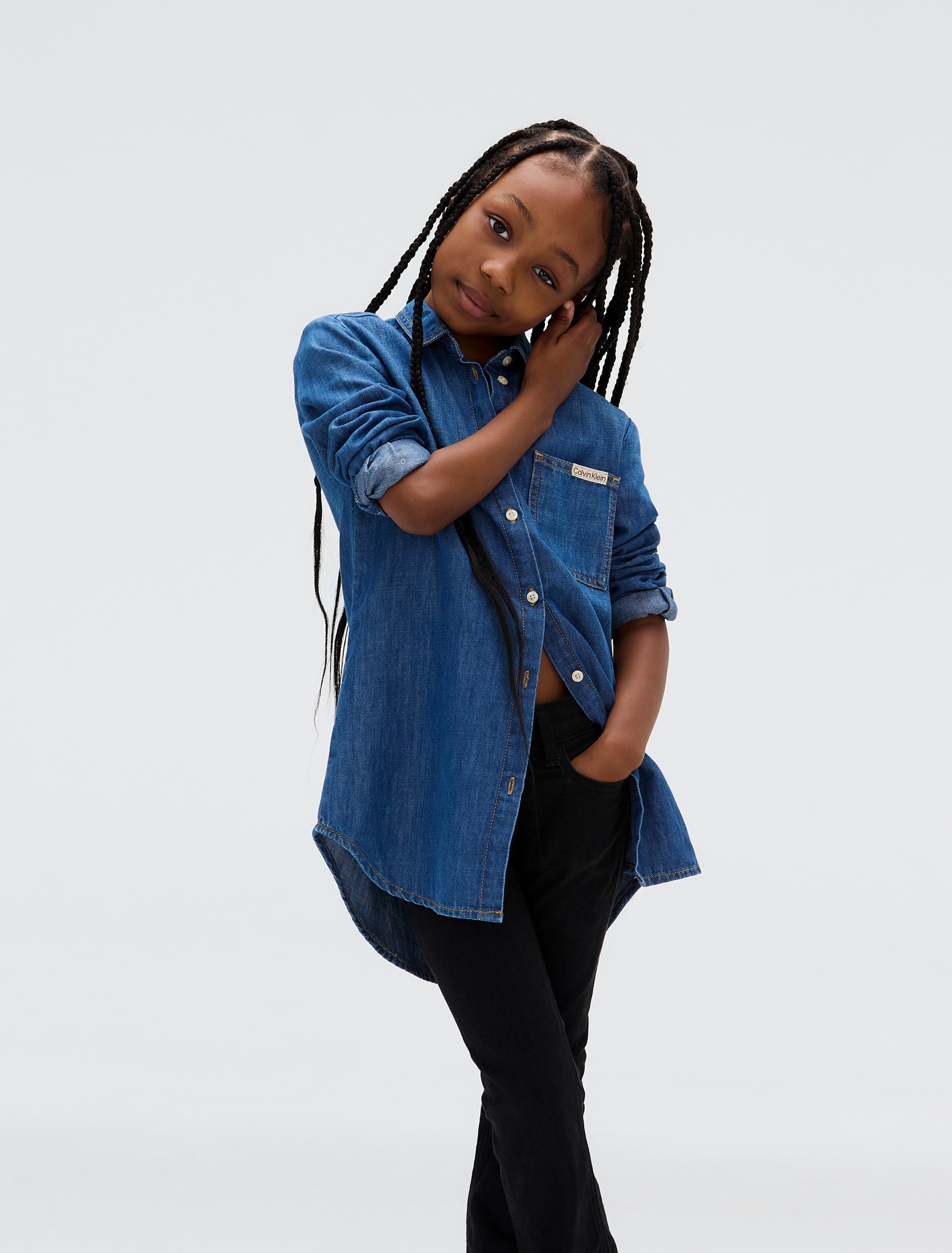 Calvin Klein Jeans Schlagjeans »Mr Flare Ess Black Str Denim«, für Kinder bis 16 Jahre und mit Logopatch
