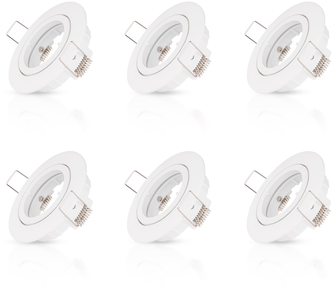 PACO HOME Einbauleuchte "Lina", 1, Ø 8,2cm H: 2,5cm, weiß, Leuchten, Einbaustrahler Schwenkbar Strahler Spotlight Set GU10