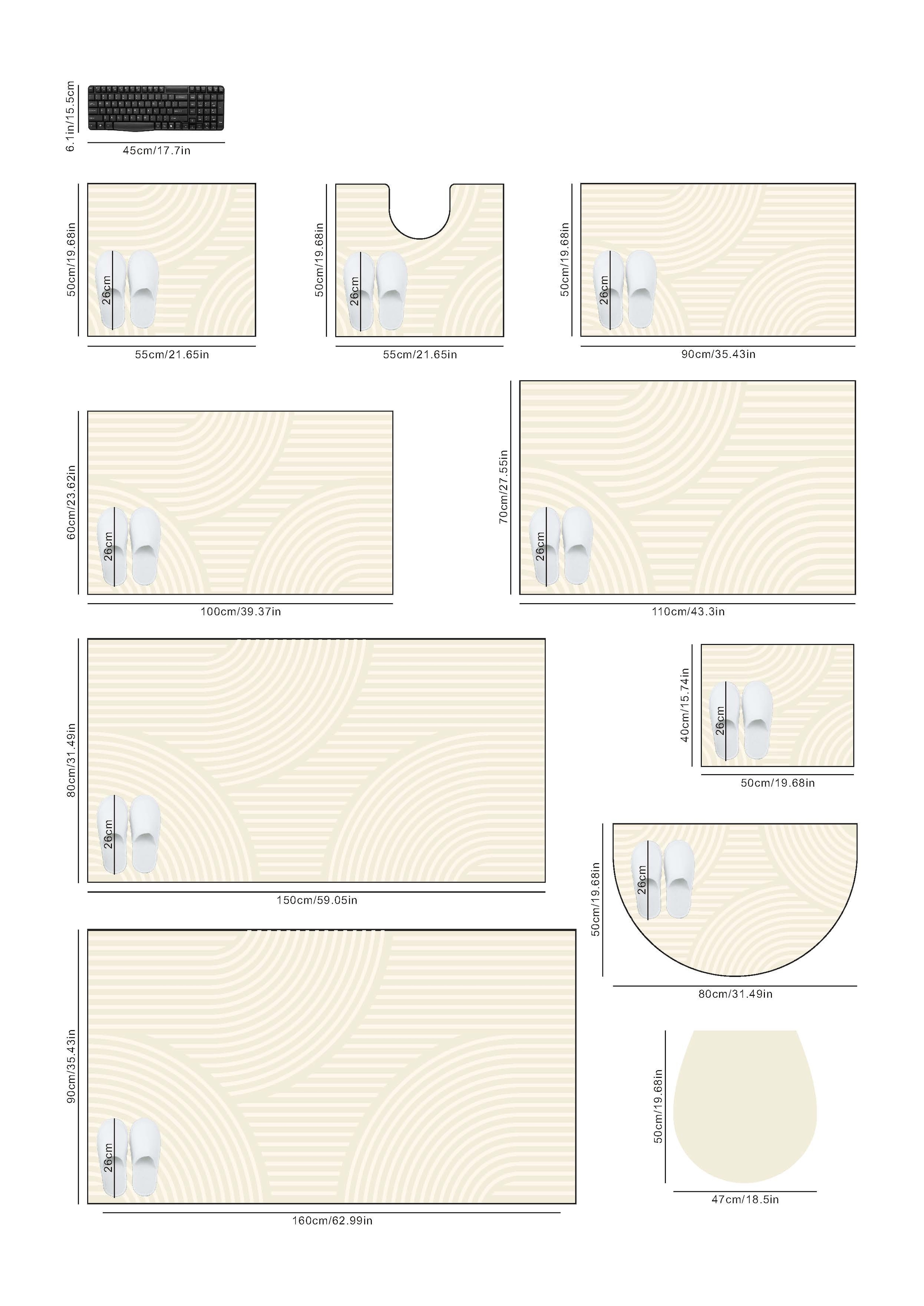 my home Badematte »Ognon, Scandi, Boho, modernes Muster«, rutschhemmend beschichtet, fußbodenheizungsgeeignet-schnell trocknend-strapazierfähig, Badteppich, Uni Farben, Hoch-Tief-Effekt