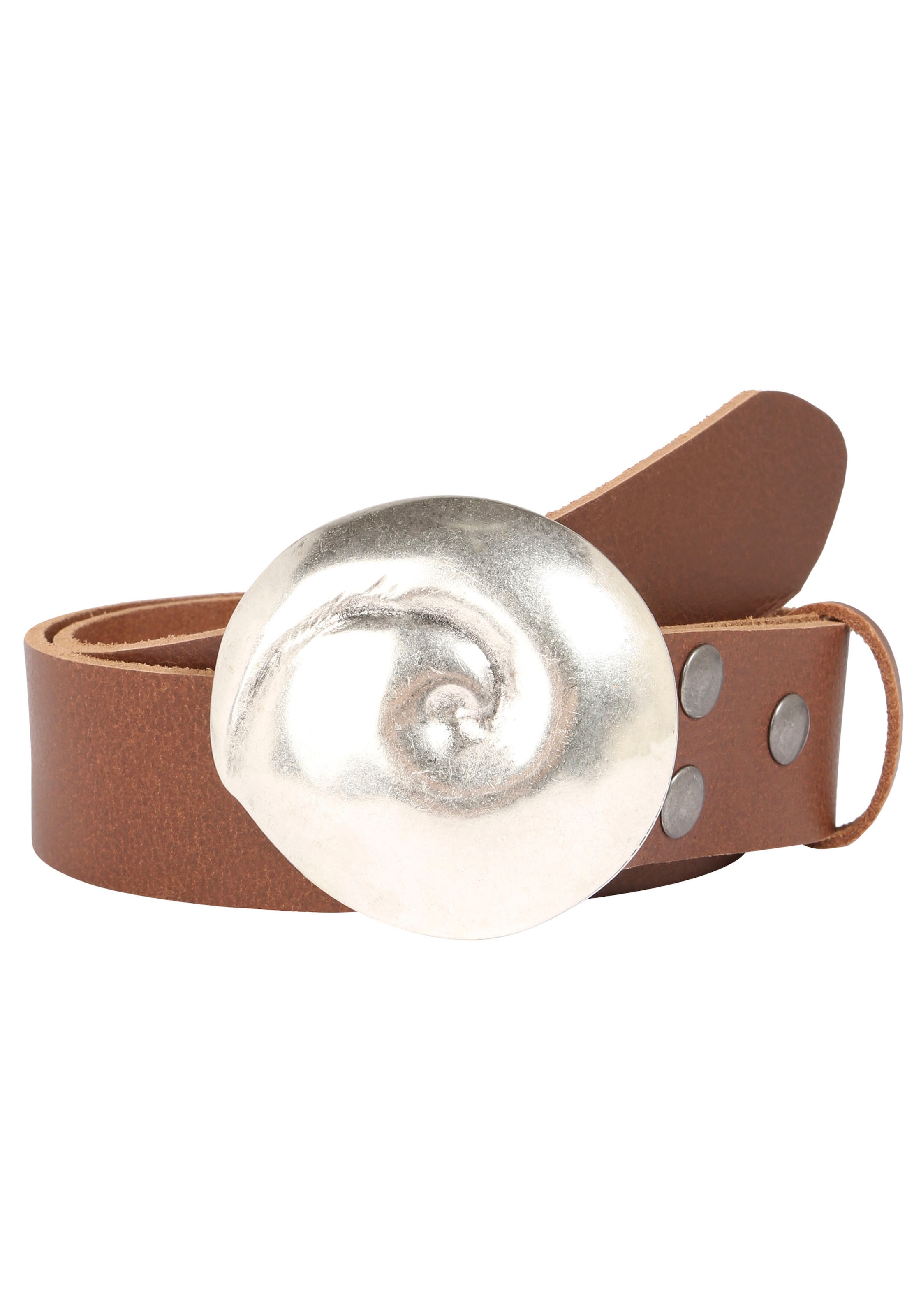 Rettungsring Gürtel Ledergürtel mit austauschbarer Schließe "Muschel Rund S günstig online kaufen